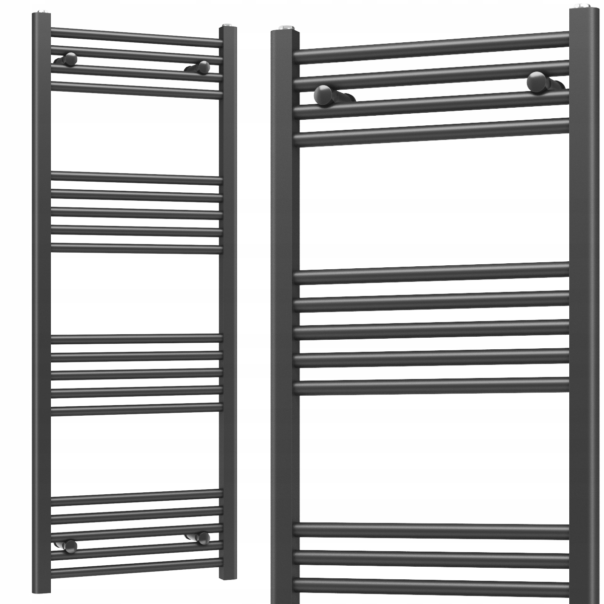 Kúpeľňový Ohrievač Rebrík 500x1300 514W 19-ŽOBRÁK Čierny Slim 50x130 cm