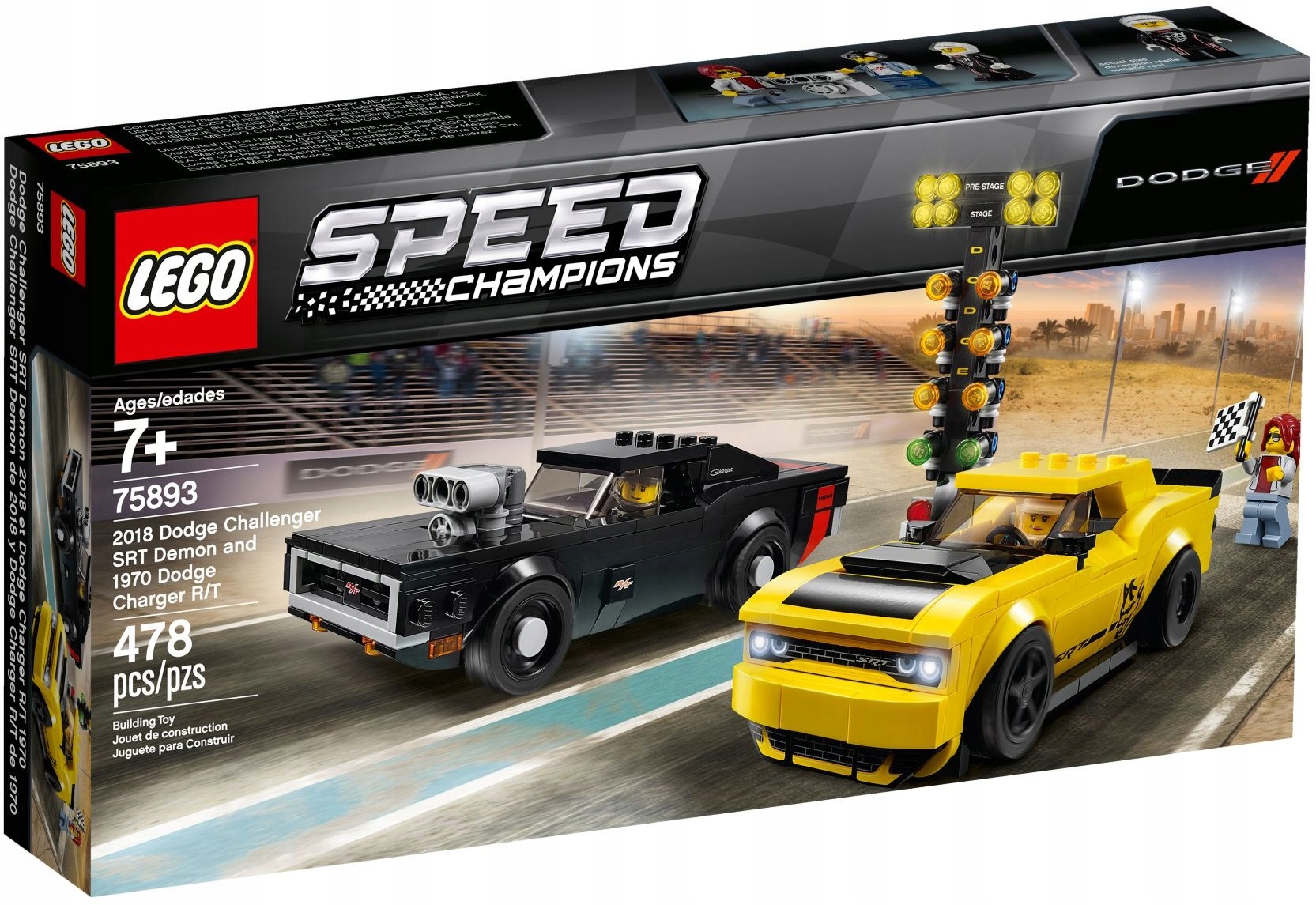 LEGO SPEED CHAMPIONS Dodge Challenge įkroviklis 75893