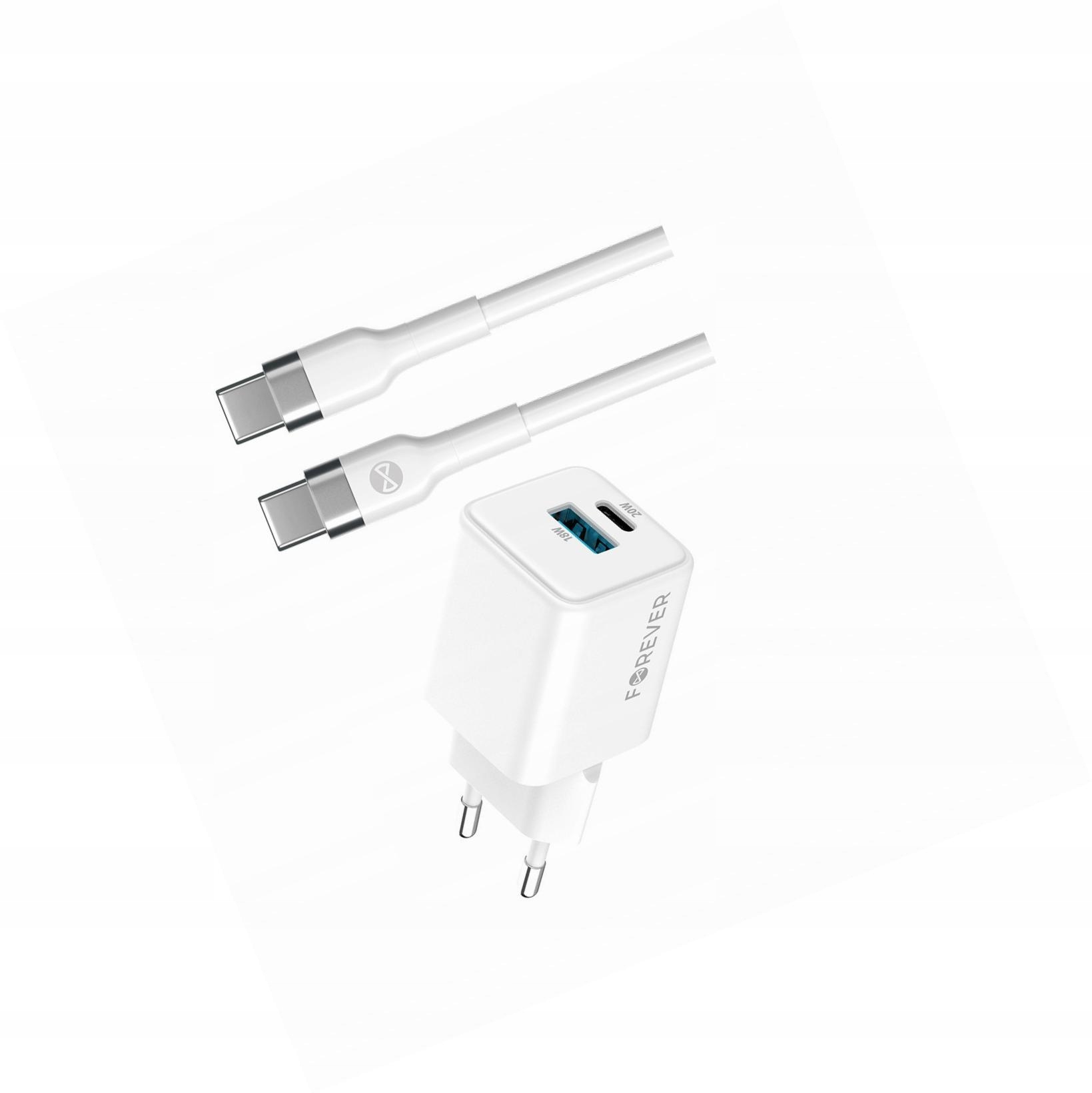 Szybka ładowarka GaN 20W Usb i Usb-c z kablem do Motorola Moto E32