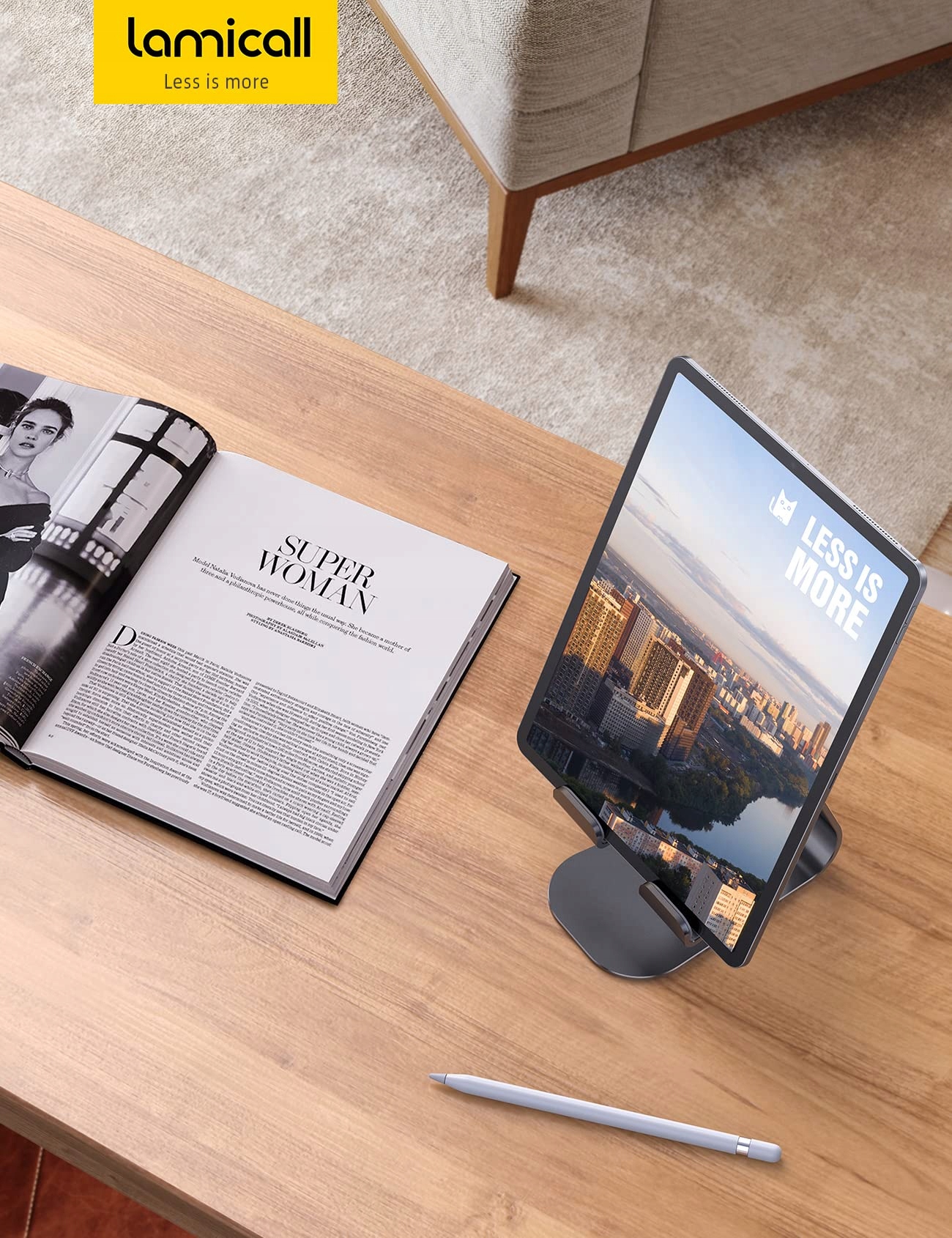 LAMICALL Stojak Na Tablet Regulowany Uniwersalny Do iPad Samsung 4.7-13 Cal — miniatura 7