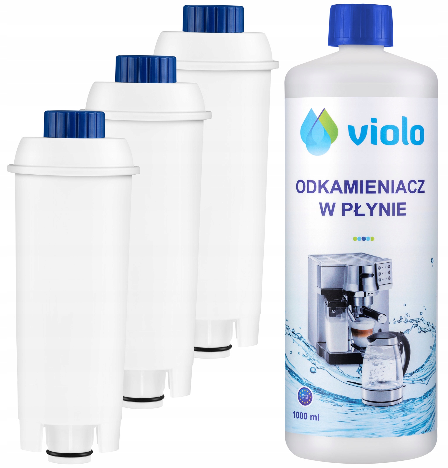 

Zestaw 3x Filtr Odkamieniacz 1000ml 1L do Delonghi