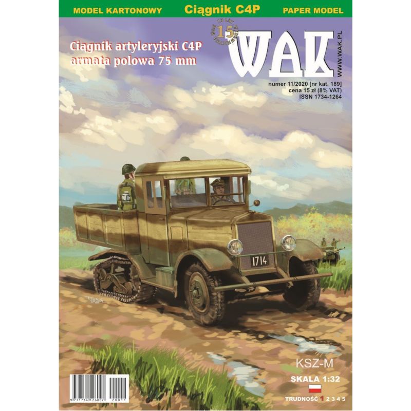 Wak 11/20 Ciągnik artyleryjski C4P z armatą 75 m