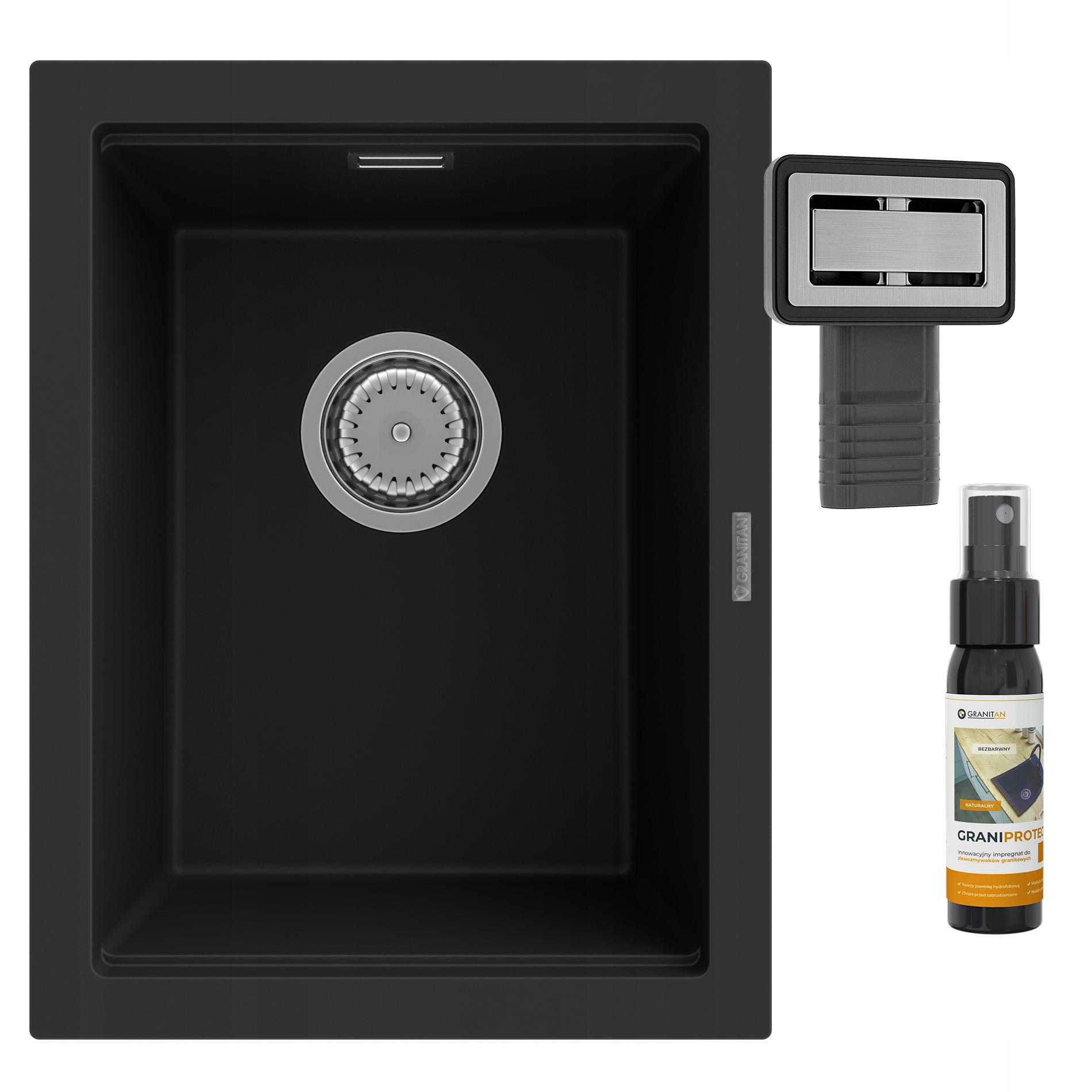 Granitový Závesný Drez S Obdĺžnikovým Prepadom TUGA38