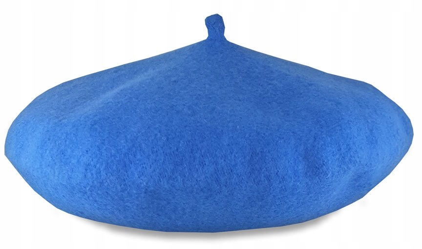 

Beret klasyczny wełniany styl francuski niebieski