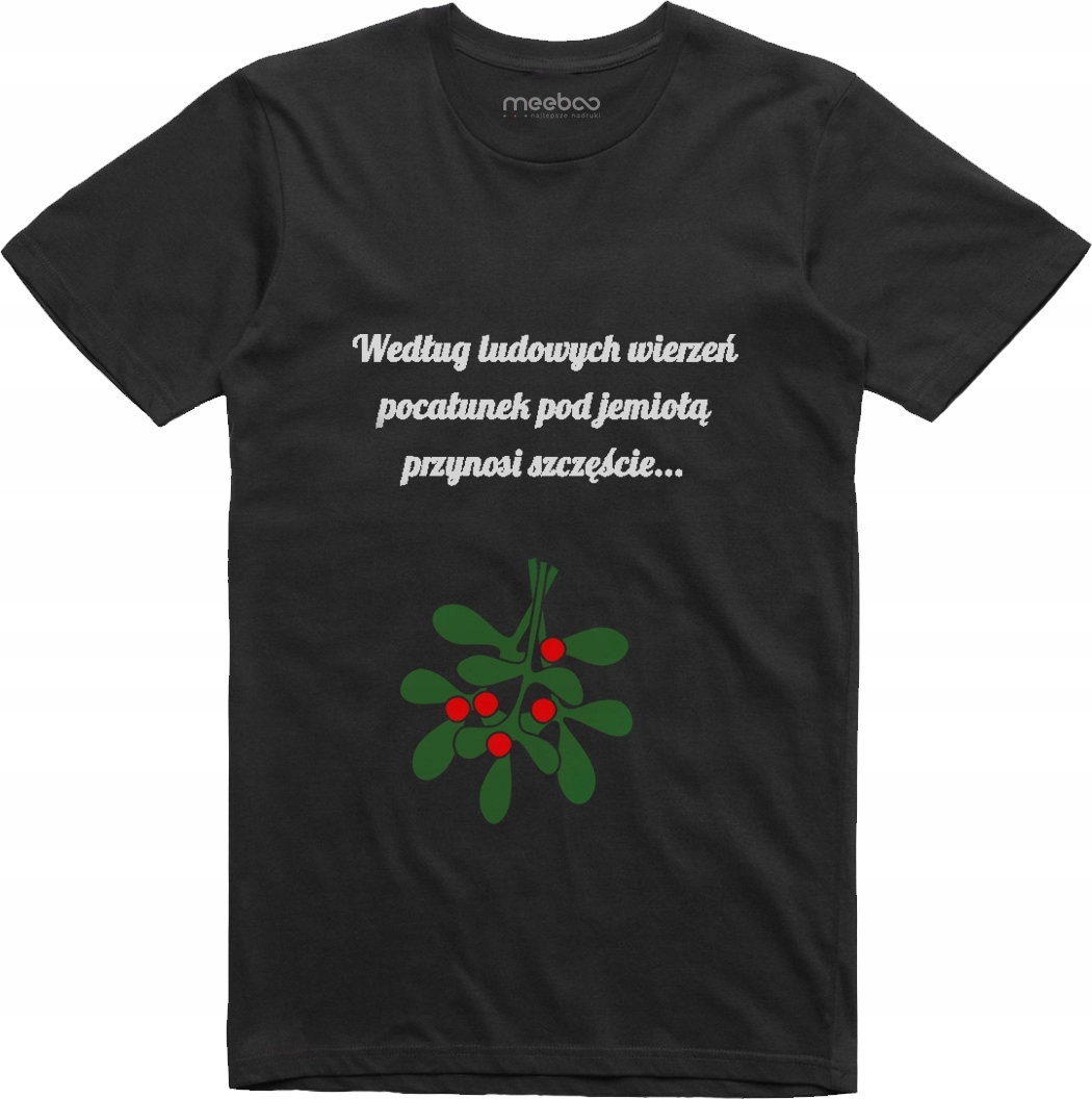 

Super Koszulka tshirt męski na mikołajki Jemioła S