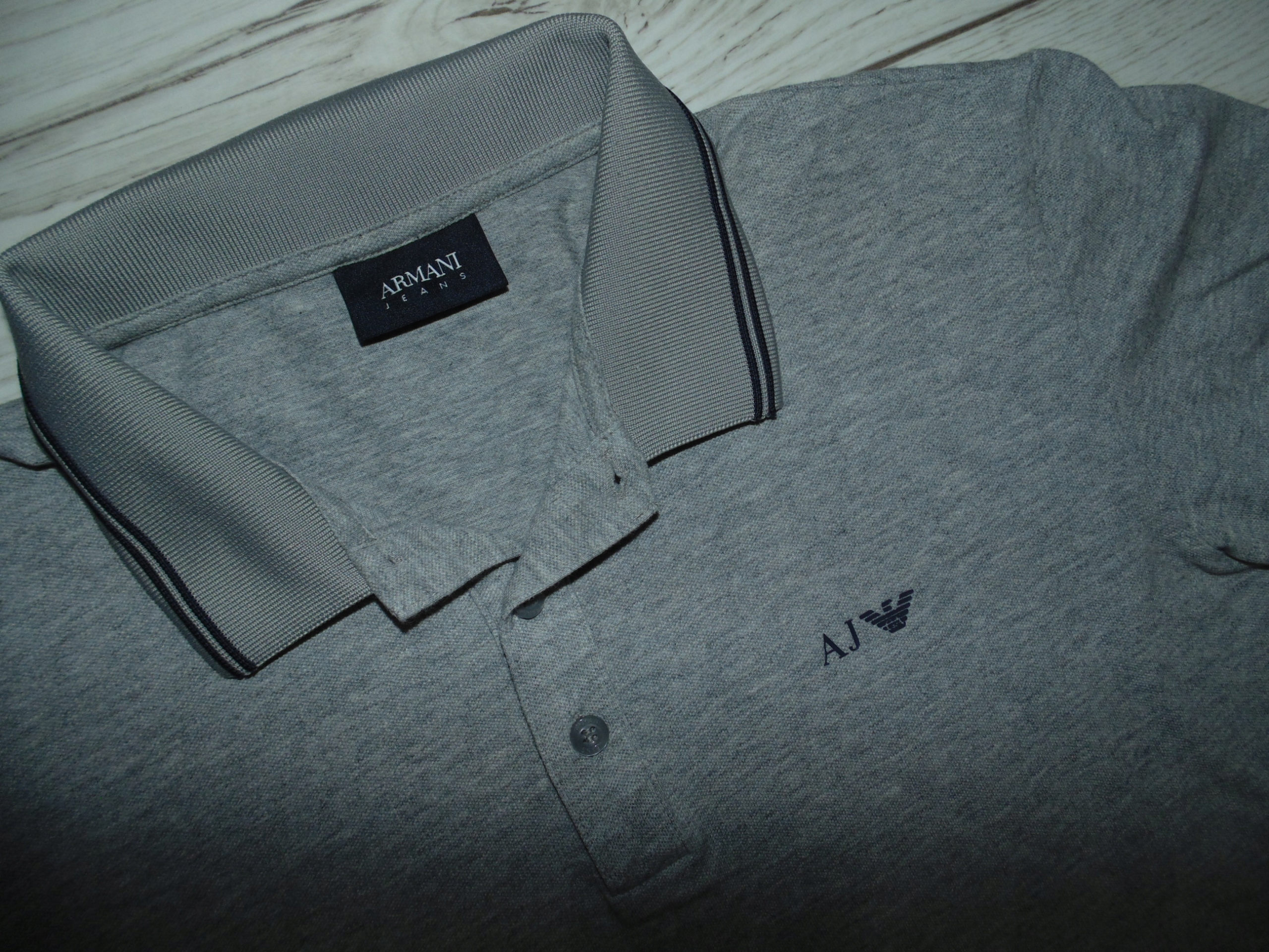 ARMANI JEANS AJ KOSZULKA POLO MĘSKA r. S Kolor szary