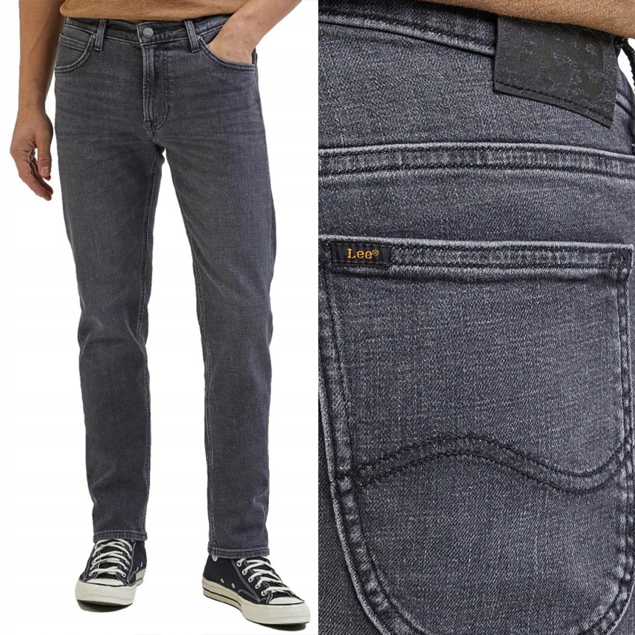 Lee Daren Worn In Shadow DžINS jednoduché šedé pánské džínové kalhoty W33 L34