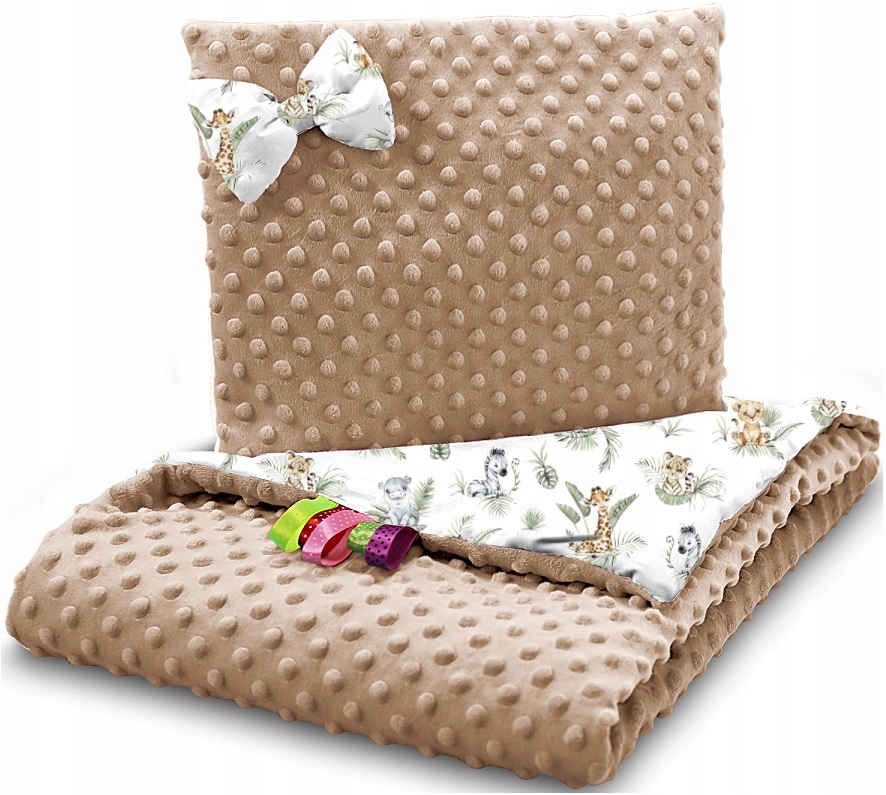 KOCYK MINKY 75x100 cm KOŁDERKA + PODUSZKA OTULACZ KOMPLET BABYMAM Kod producenta 5903672169554