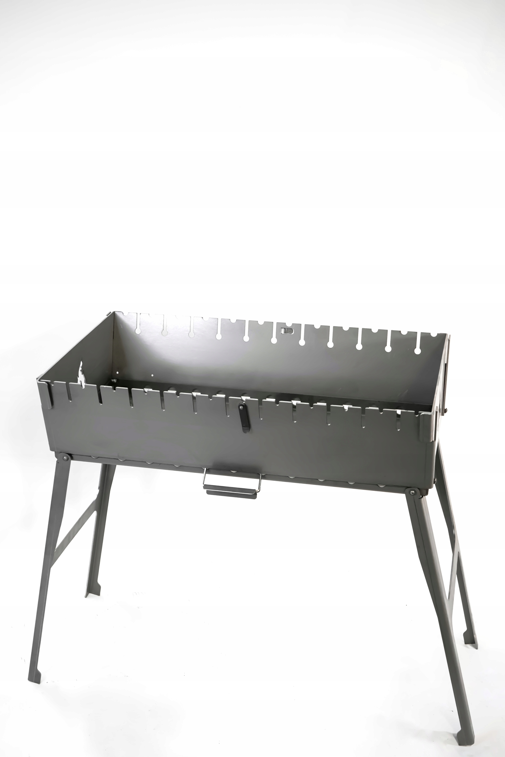 Mangal Grill Walizka Na 12 Szpikilców Węglowy Składany Metalowy 2 mm