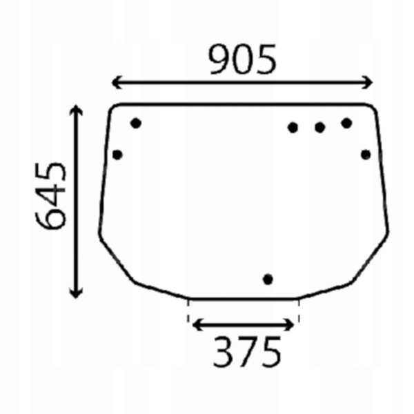 čelní sklo pro traktoru Fendt zadní zelené 247811051010