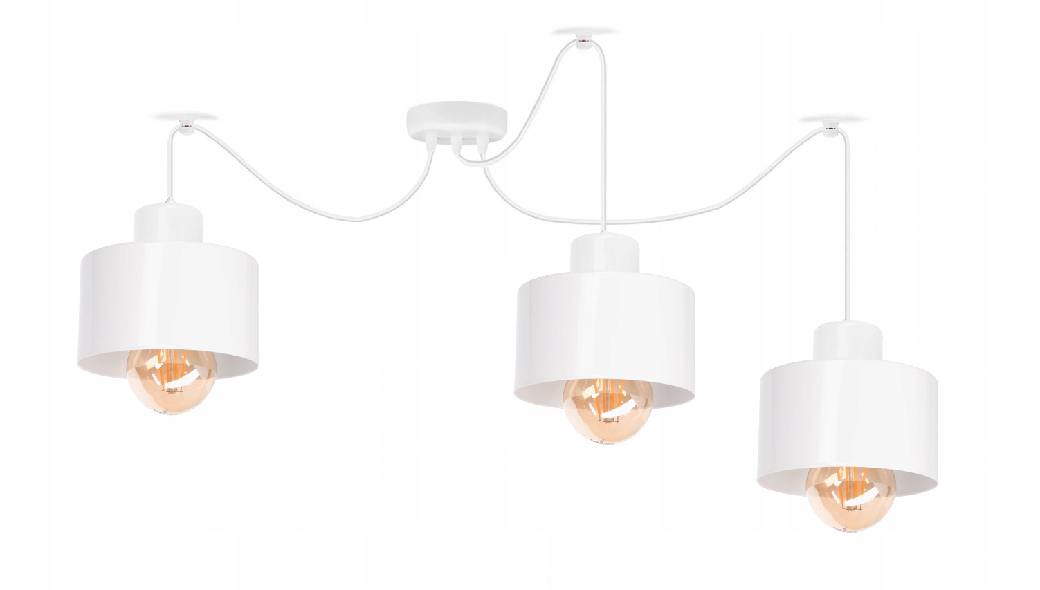 Závěsná stropní lustrová lampa Loft 3 Pavouk lustrová lampa do obývacího pokoje bílá