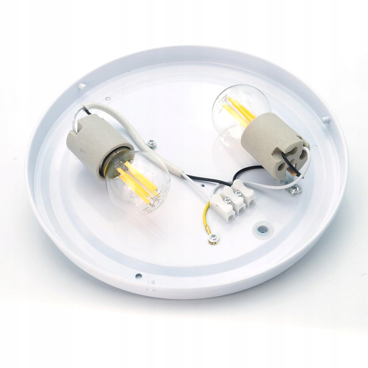 LAMPA DO ŁAZIENKI PLAFON OPRAWA 2xE27 IP44 SREBRNY Marka GOLED LVT