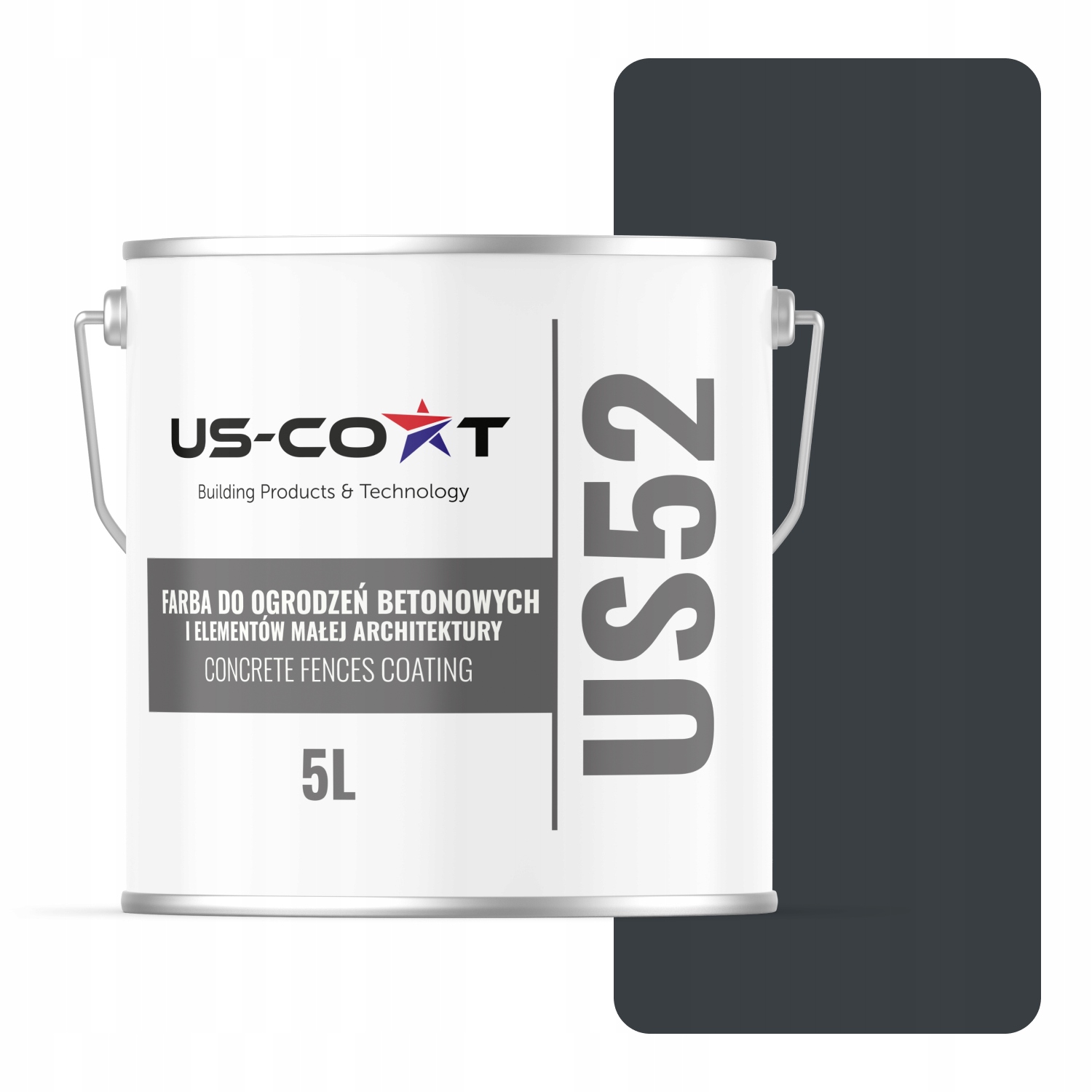 Farba Na Betón A Plotové Brány 5 L Vonkajšia Farba Antracit RAL7016