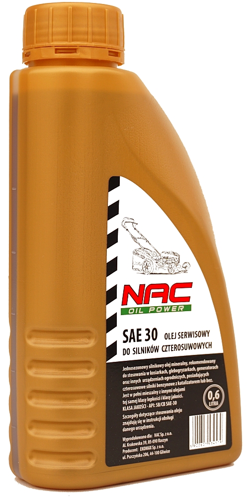 NAC OLEJ SILNIKOWY DO KOSIARKI KOSIAREK SAE 30 Typ olej