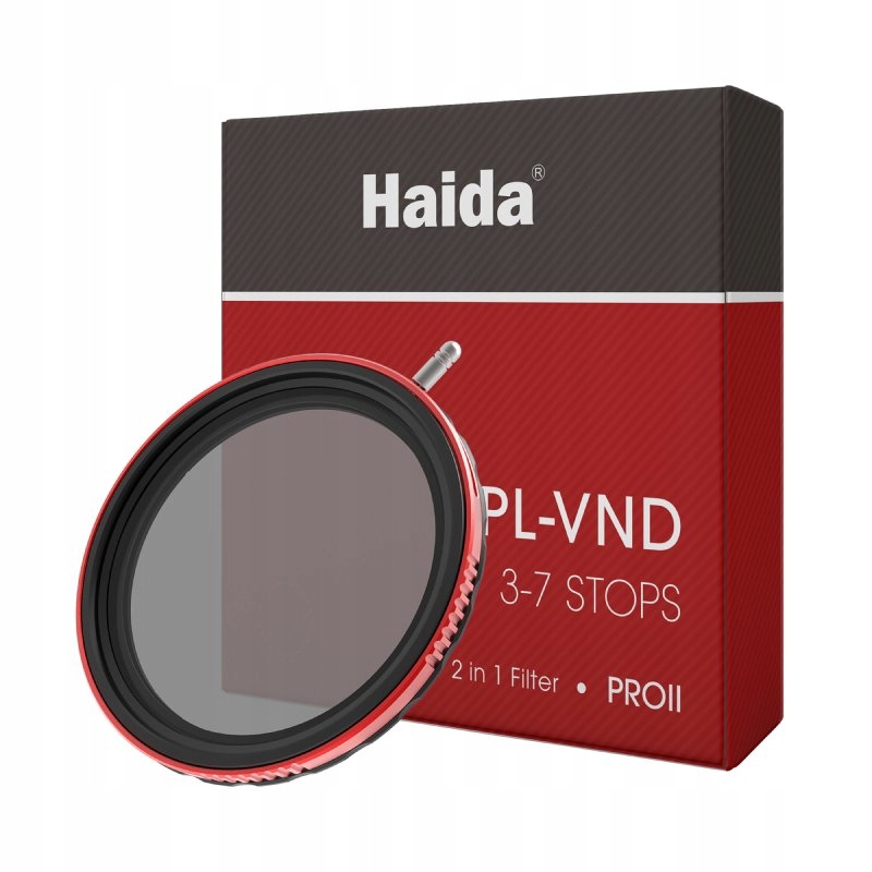 Šedý regulovatelný filtr s polarizací Haida Proii Vnd Cpl (3-7 Ev) 82mm
