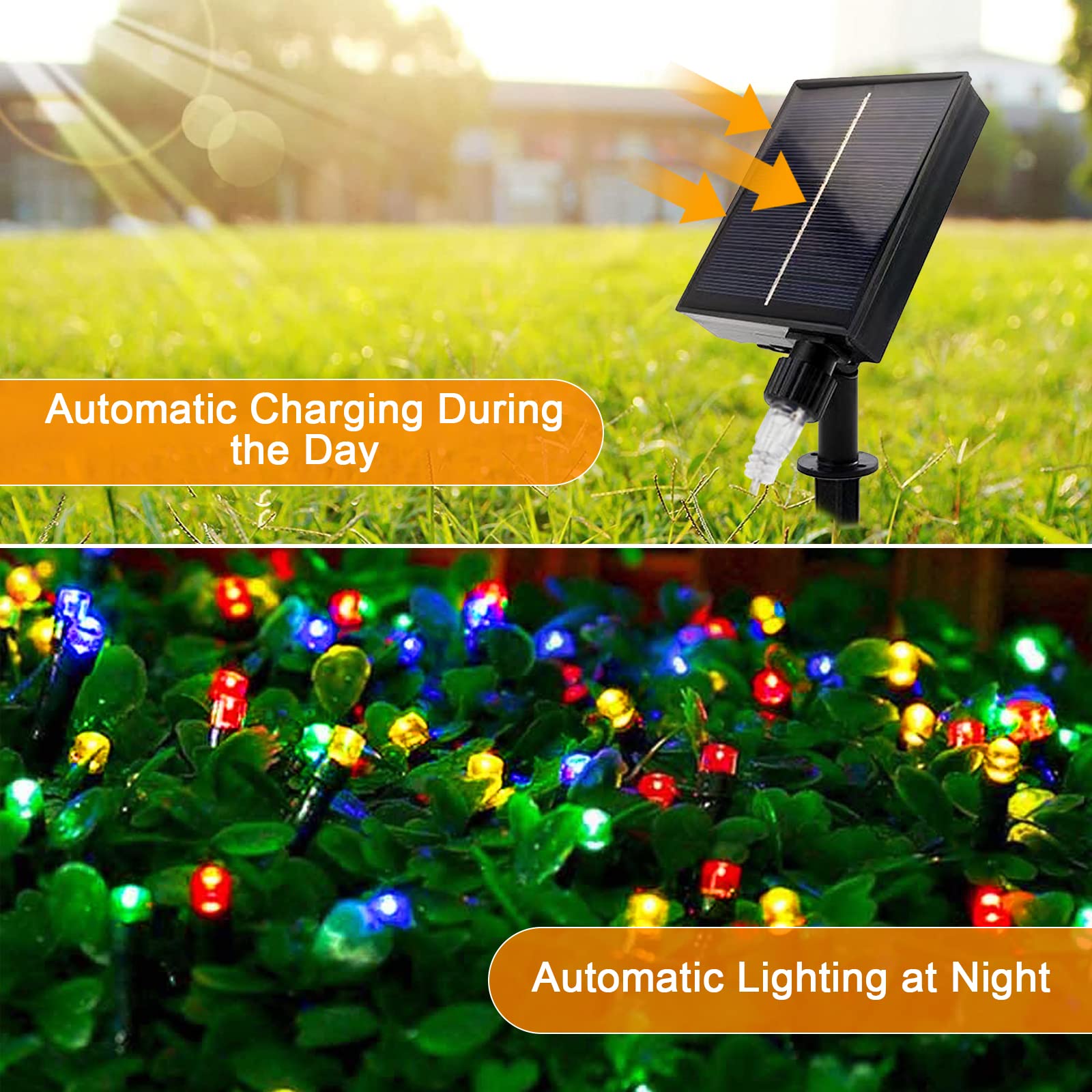 ACXILEXY Solarna Girlanda 22M 200 LED IP65 Ogród Balkon — miniatura 4