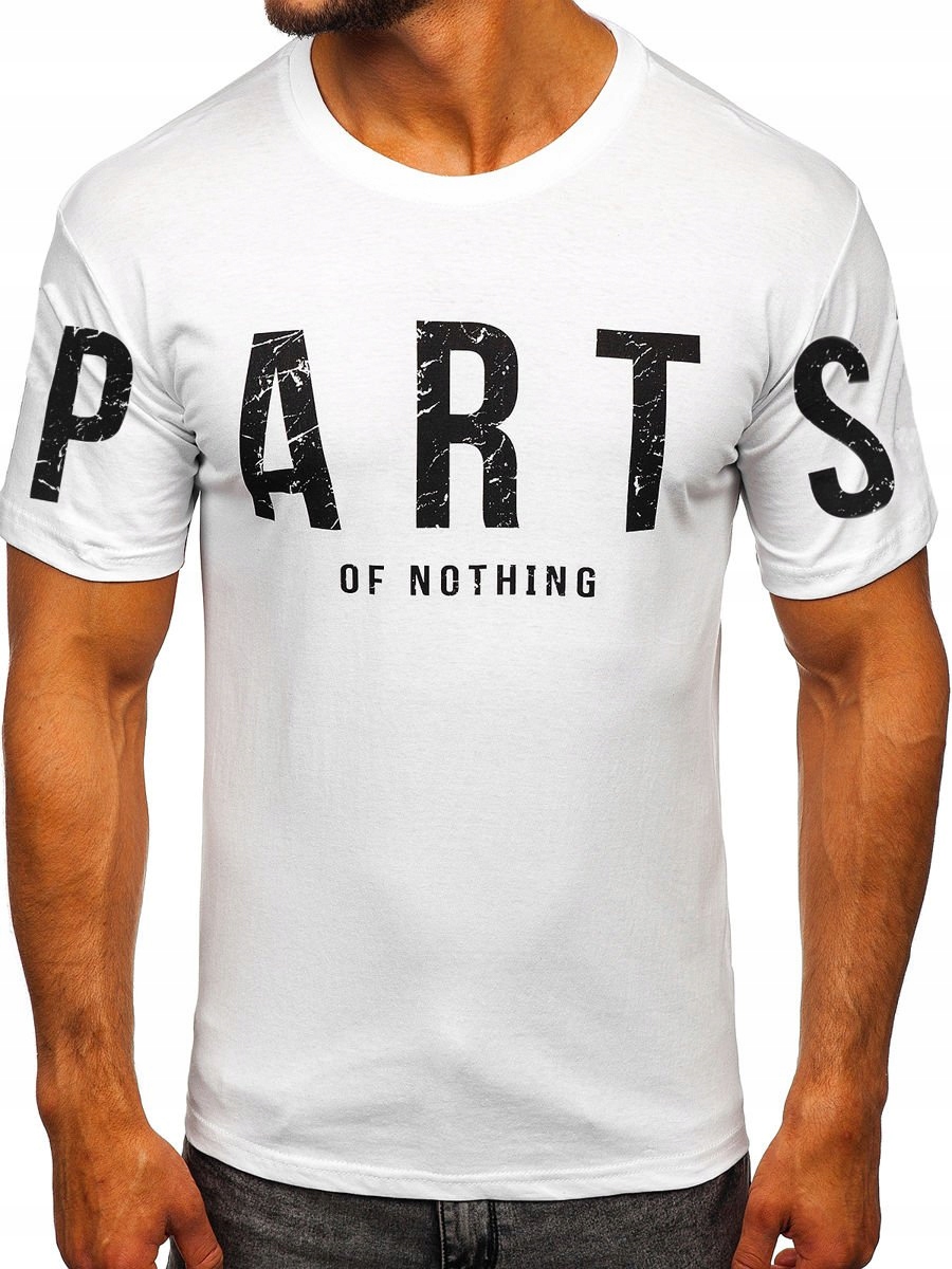 

T-shirt Męski Koszulka Biała 1180 Rozmiar_l