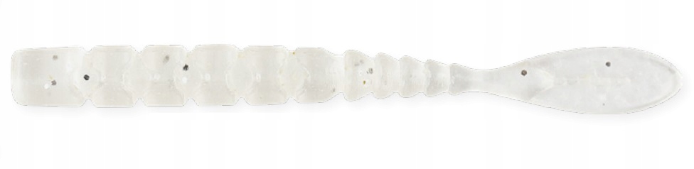 Guma imitacja larwy robaka Mustad Aji Worm Fla-Fla 5cm White Glow Glitter