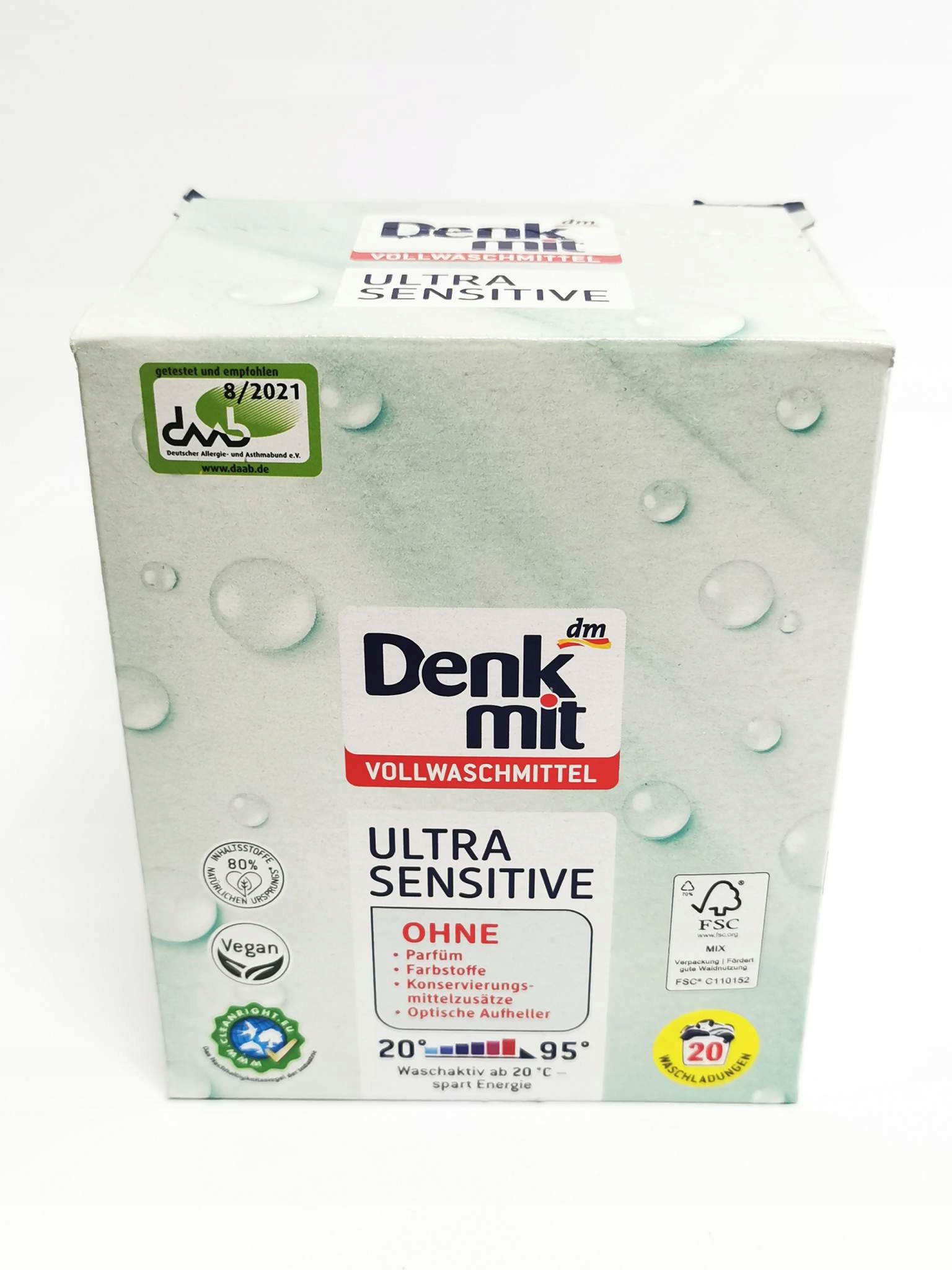 

Denkmint proszek do prania Ultra Sensitive 20p De