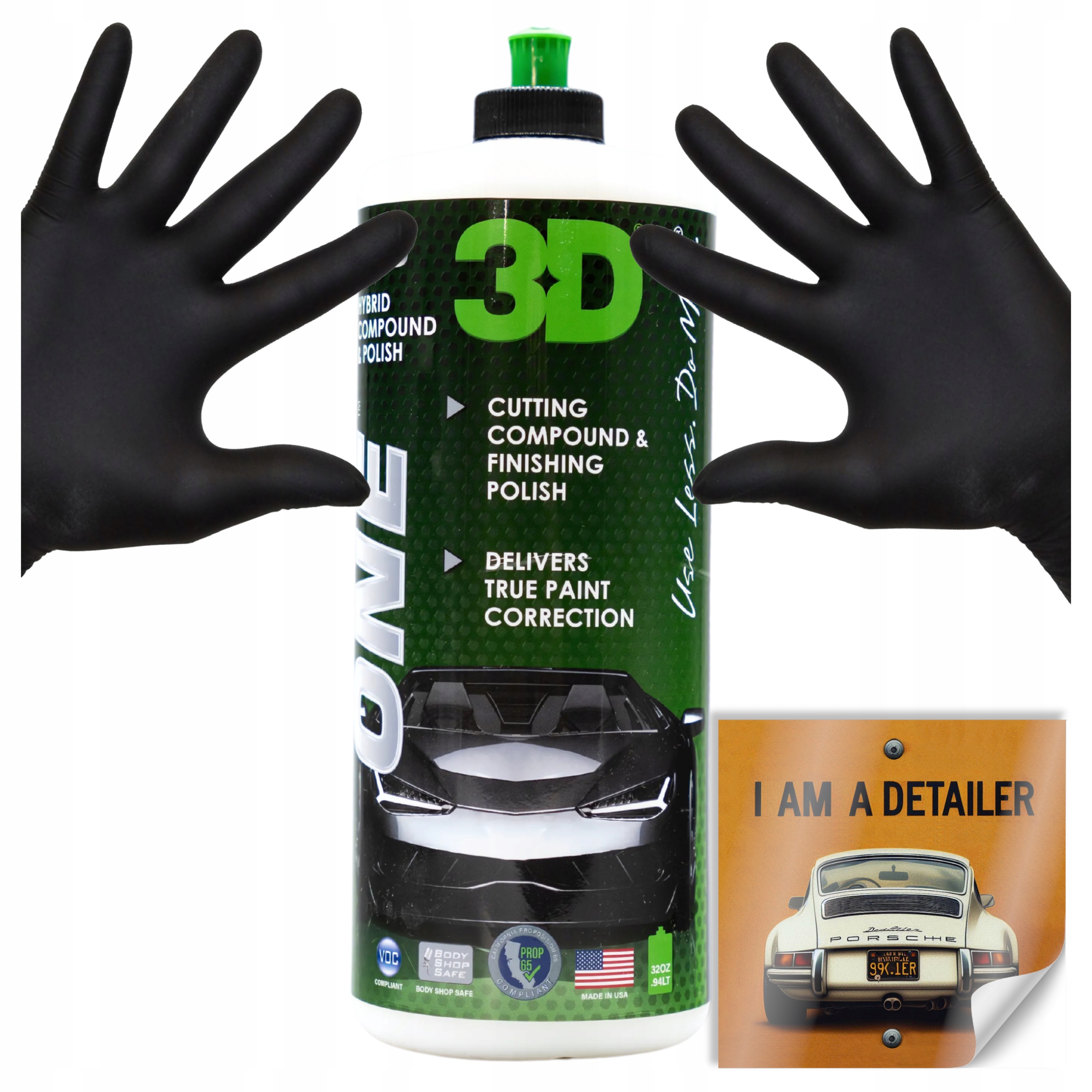 Leštiaca pasta na lak 3D One Hybrid 946 ml Jednostupňová korekcia Onestep