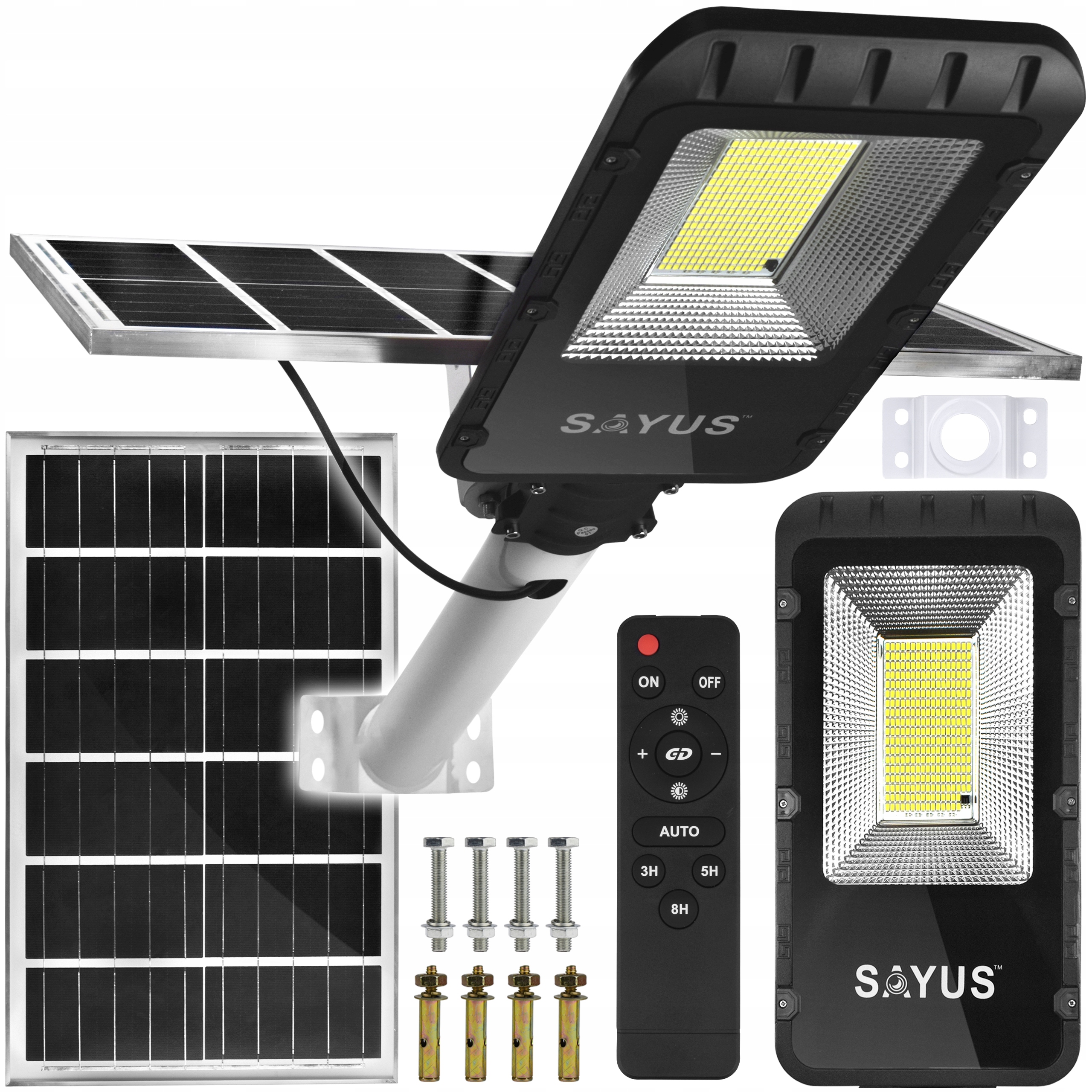 Veľká Solárna Led Lampa, Pouličná Lampa, Záhradný Snímač Pohybu, 1400 W Držiak