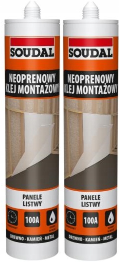 2x SOUDAL NEOPRENOWY KLEJ MONTAŻOWY LISTWY 100A