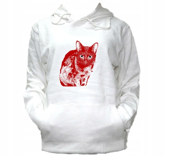 

S Bluza Kaptur Damska Koty Cats Kotki Kot Wzór