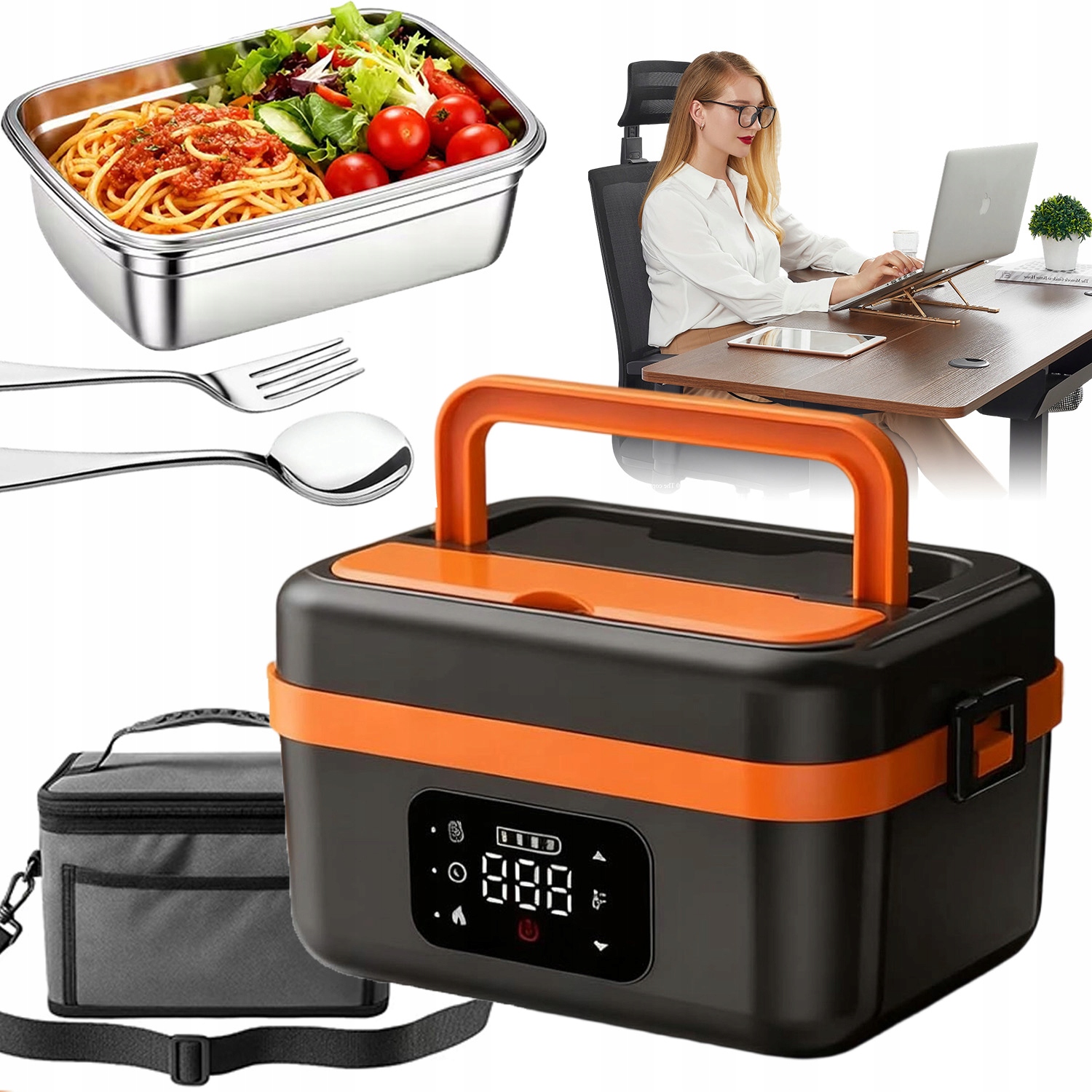 Elektrický Obědový Box Ohřívač Oběda Akumulátor 1 L Termotaška