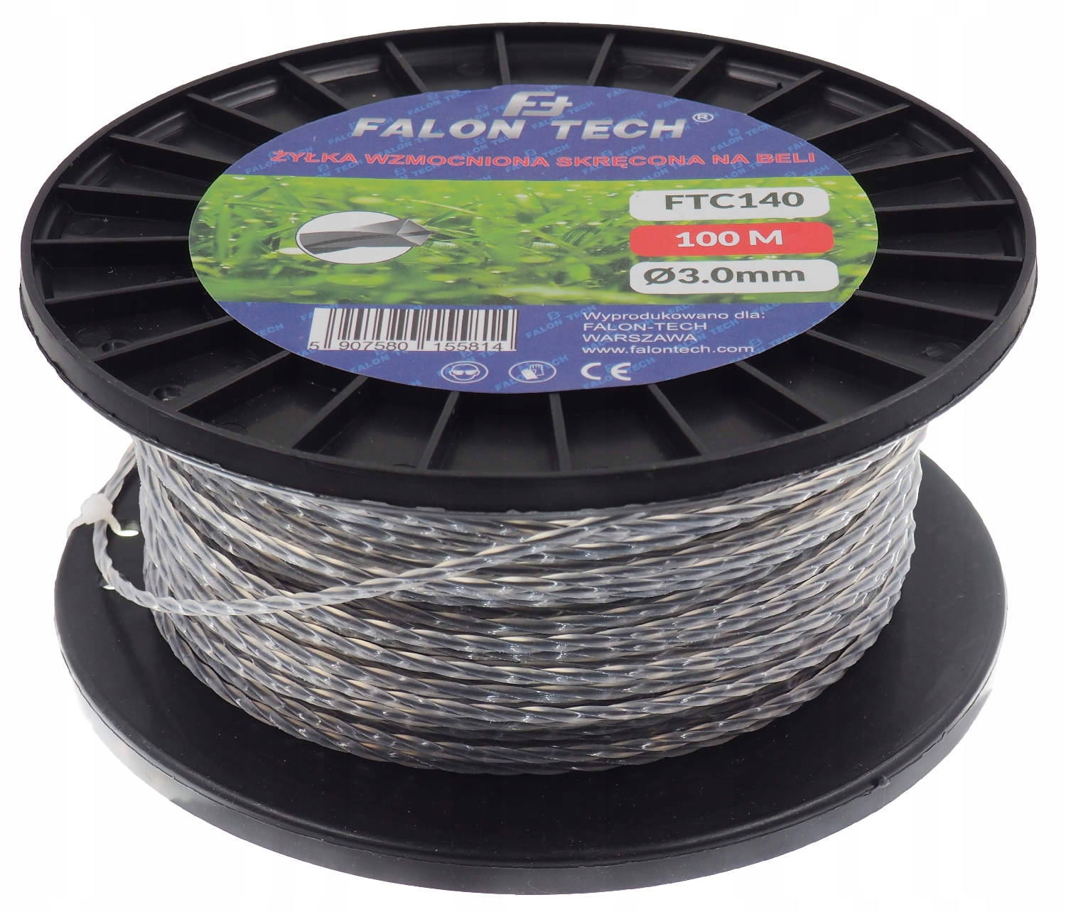 ŻYŁKA DO KOSY PODKASZARKI SPALINOWEJ Z DRUTEM WZMACNIANA ZBROJONA 3mm 100m