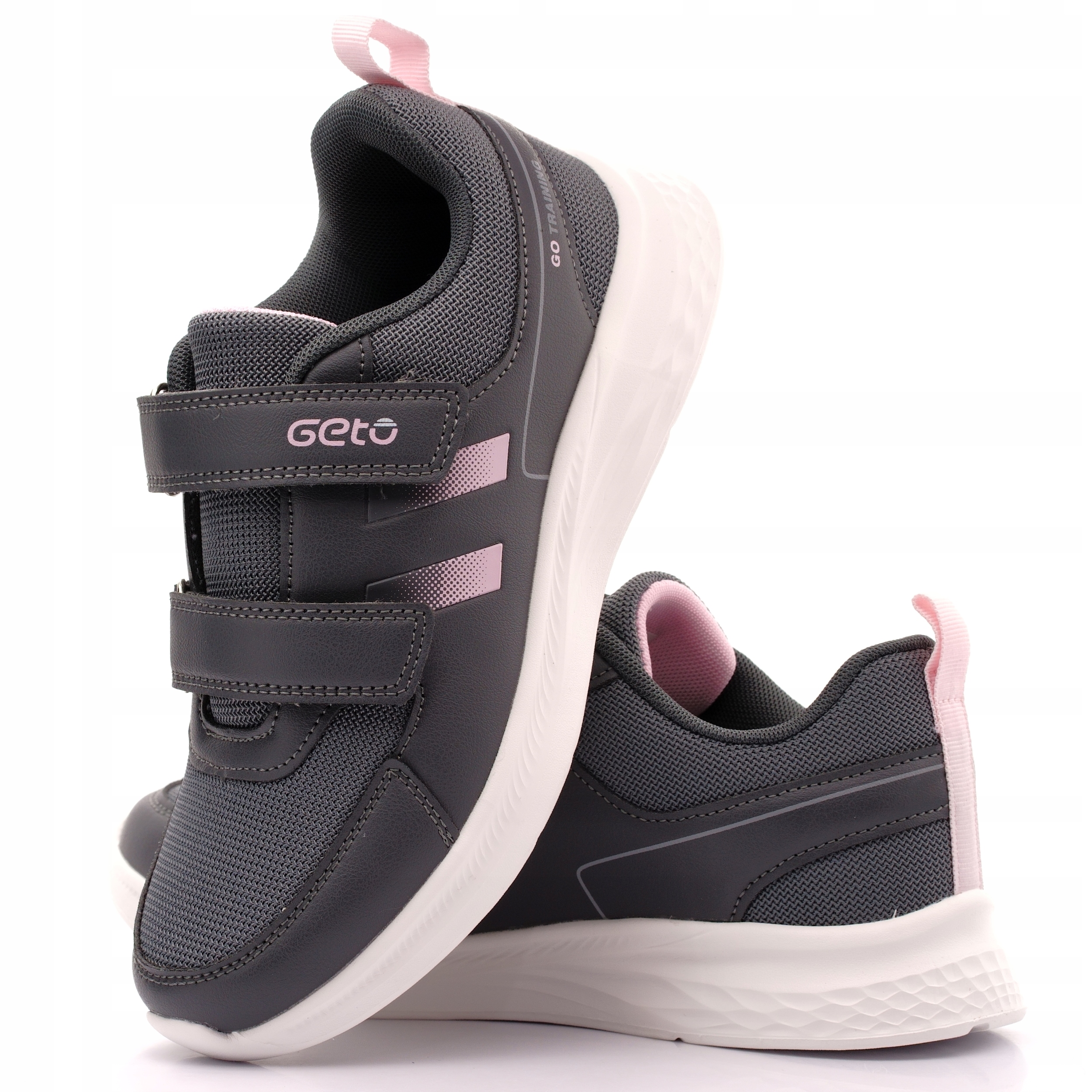 Buty Sportowe Damskie Adidasy Młodzieżowe Siatkowe Na Rzepy Geto 2567 39