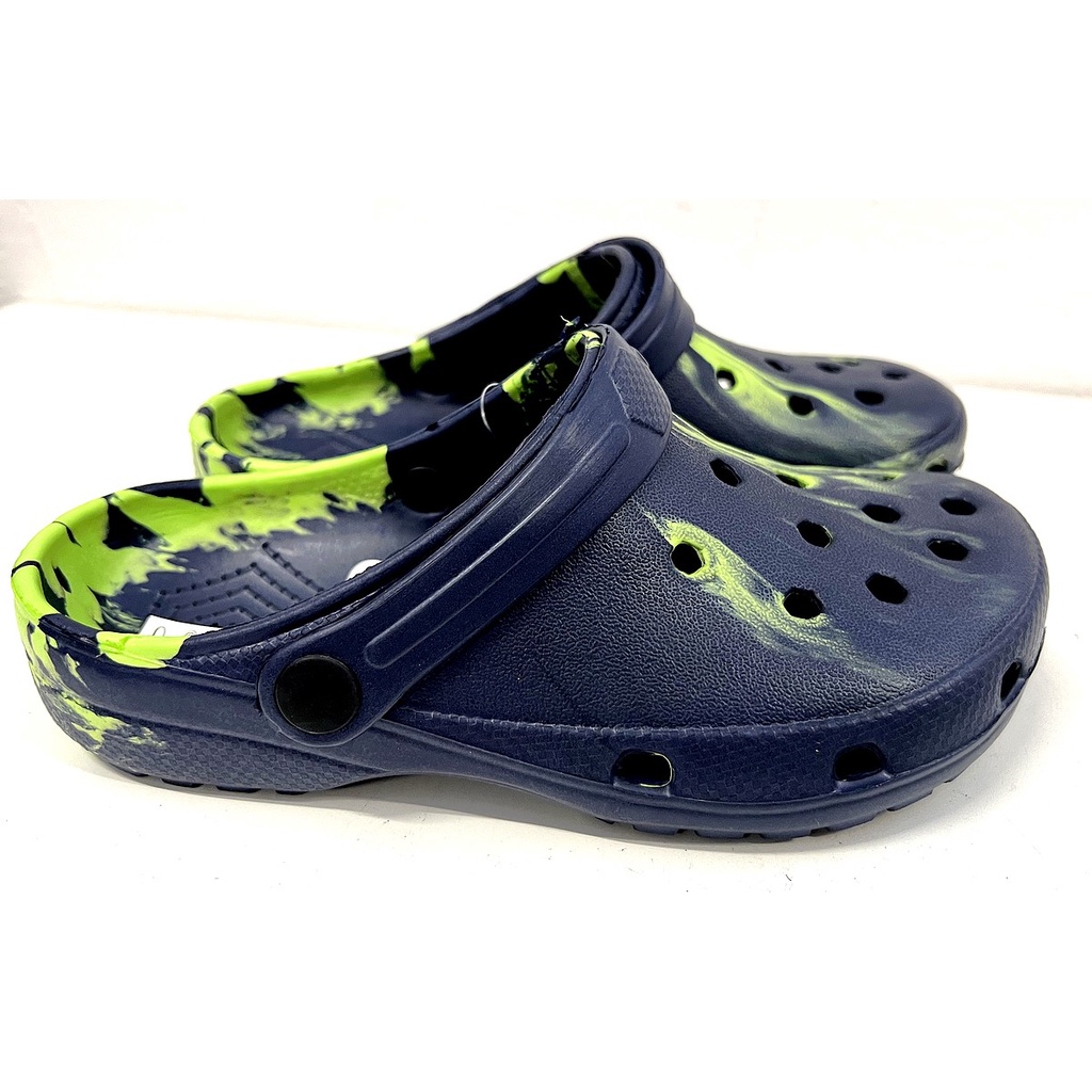 MARMURKOWE LEKKIE PIANKOWE KLAPKI DZIECIĘCE Granatowy z zielonym 33