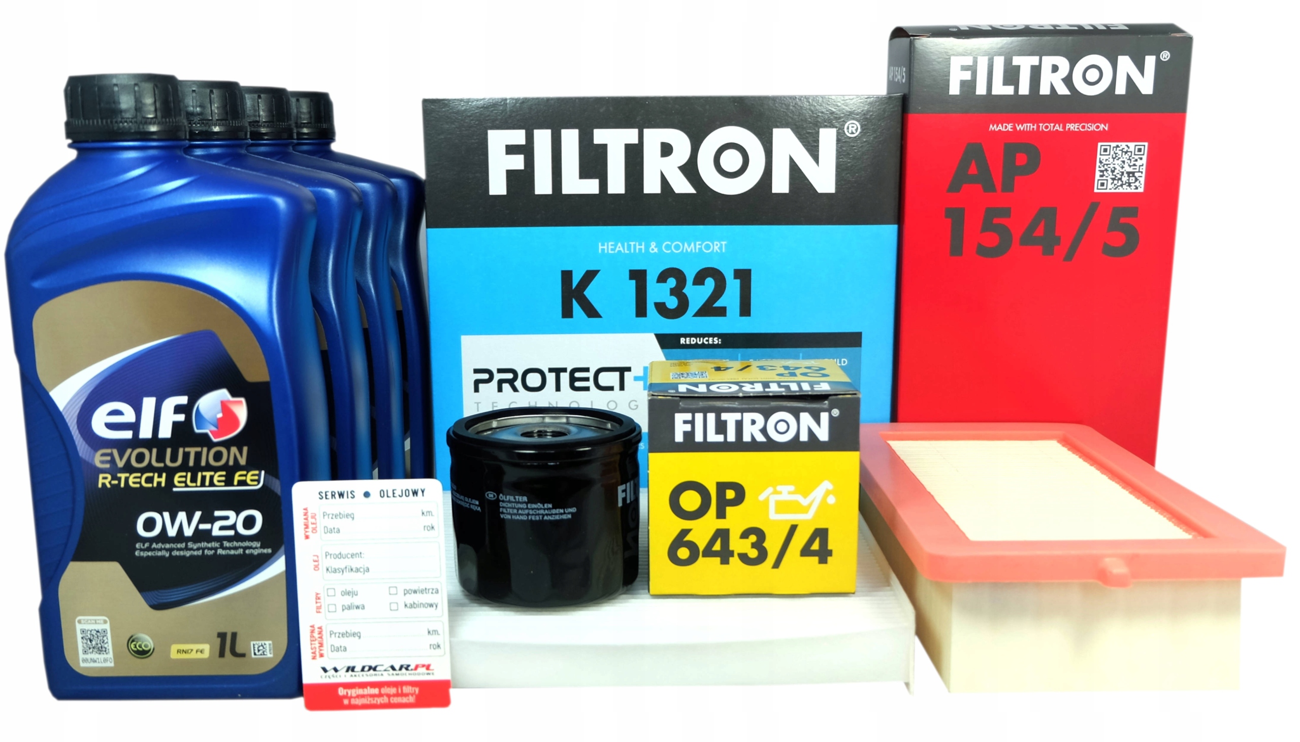 3 filtre Filtron Olej 0W20 Elf Evolution pre Renault Clio 5 V 1.0 SCe