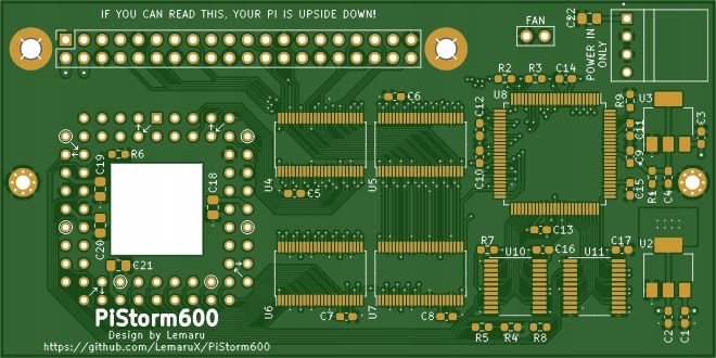Печатная плата PiStorm для Amiga 600
