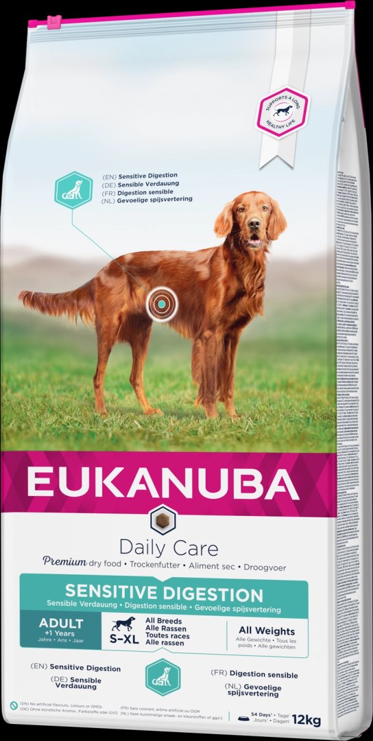 Eukanuba Daily Care Adult Sensitive Digestion 12kg Eukanuba Eukanuba Daily Care pro dospělé psy s citlivým zažíváním 12 kg