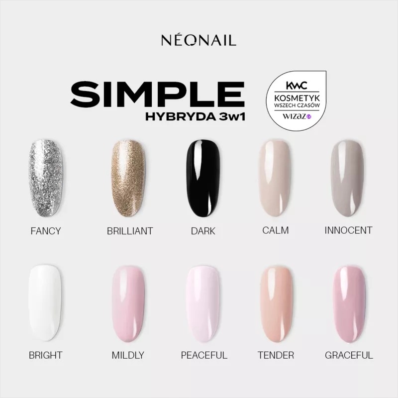 NEONAIL SIMPLE Złoty Lakier Hybrydowy 3w1 BRILLIANT 7,2 ml - OUTLET Marka NEONAIL