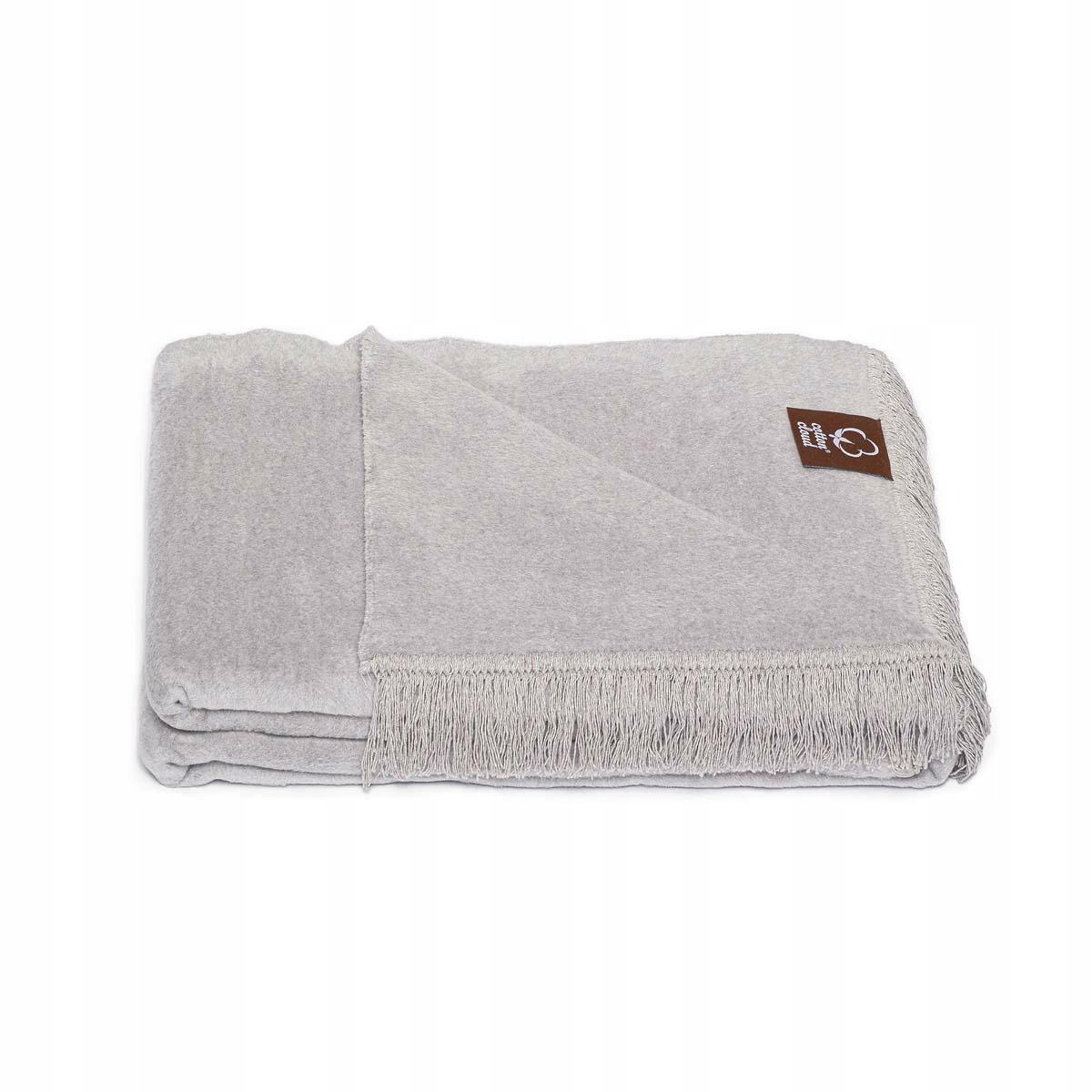 Akrylová bavlněná deka 150x200 šedá, světle argento, přehoz pléd