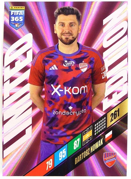 Bartosz Nowak karta Limited Fifa 365 2024 Raków Częstochowa