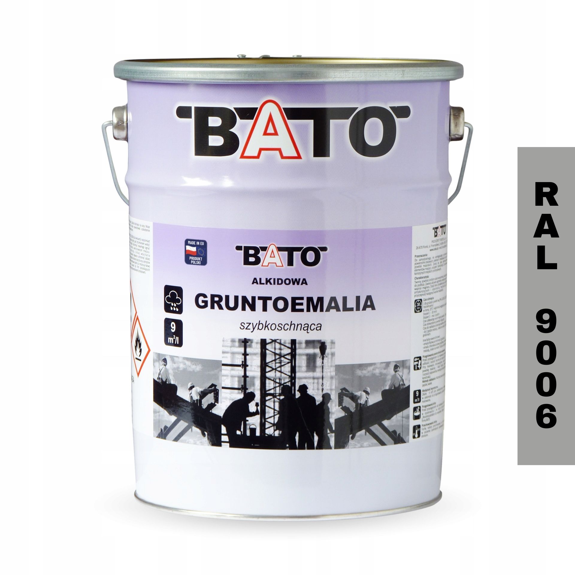 Barva na kov barva na rez Aluminiová Ral 9006 5L Bato