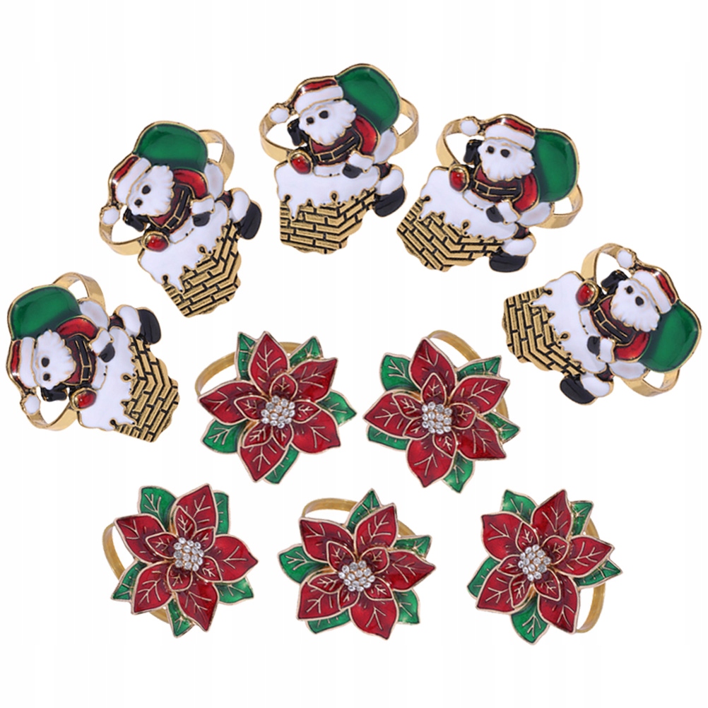 SERWETKA W MALOWANE KWIATKI 10 SZT Marka bez marki