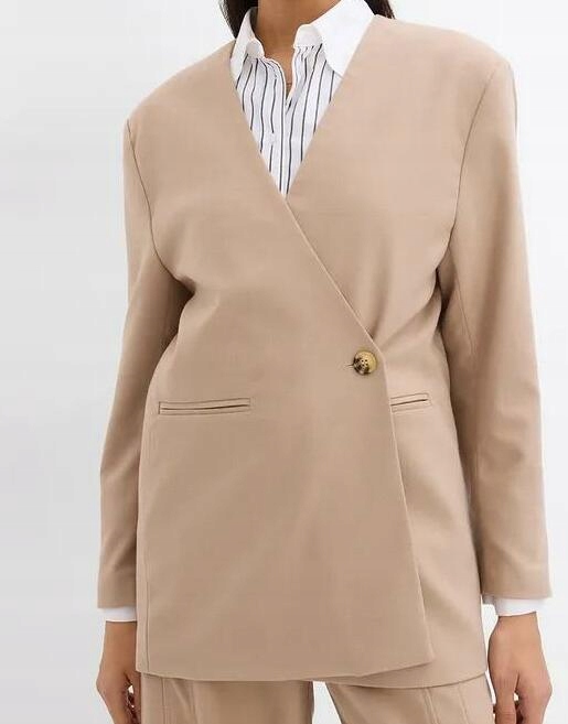 wkx DAMSKA MARYNARKA OVERSIZE 40 Linia regular
