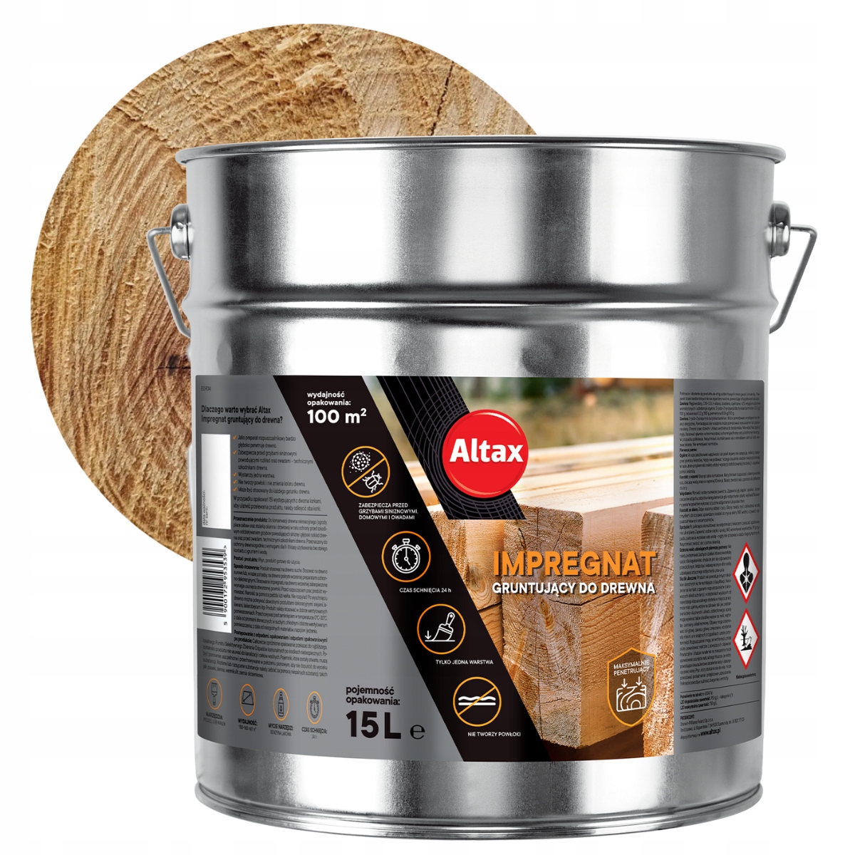 Altax Penetrin Impregnační Nátěr Na Dřevo 15 L