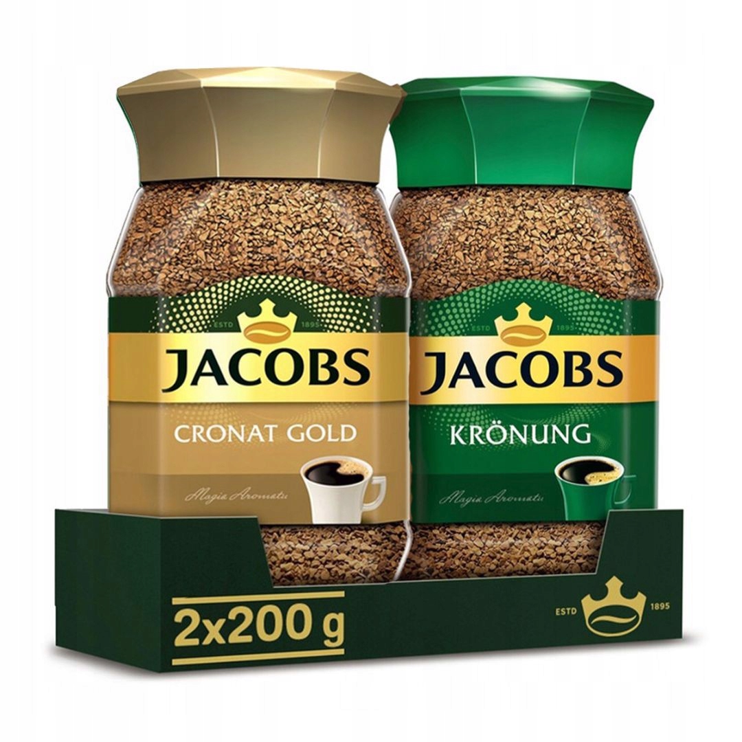 Levně Jacobs Cronat Gold & Krönung instantní Káva 200 g x 2 kusů