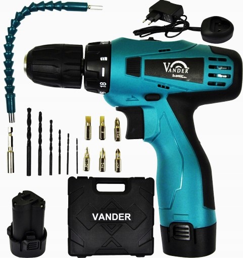 Wiertarko Wkrętarka akumulatorowa 12V 2 x aku 1,5Ah Vander BWA512