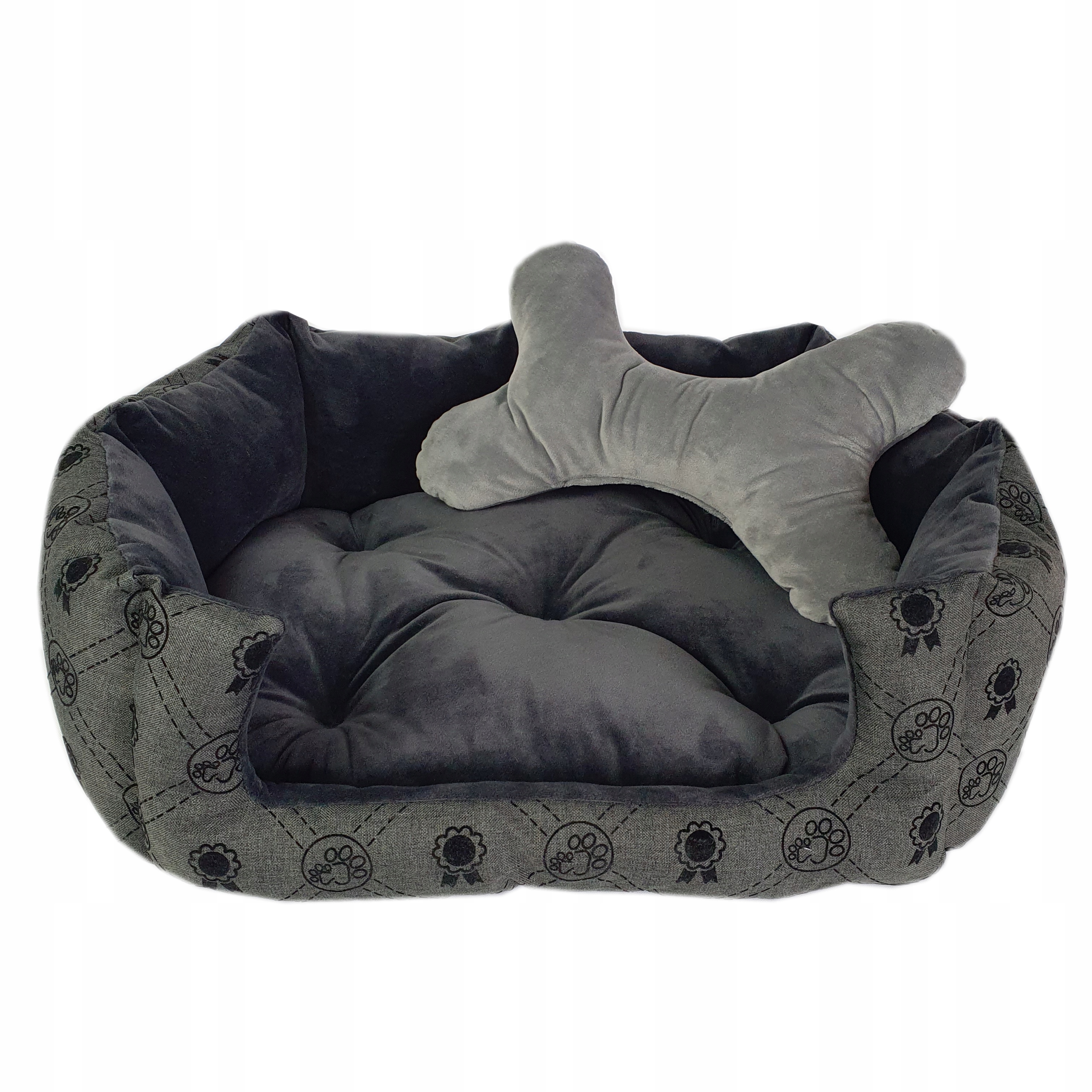 Levně Pelíšek pro malého psa s polštářem 60x50, postel potah, měkký plyš