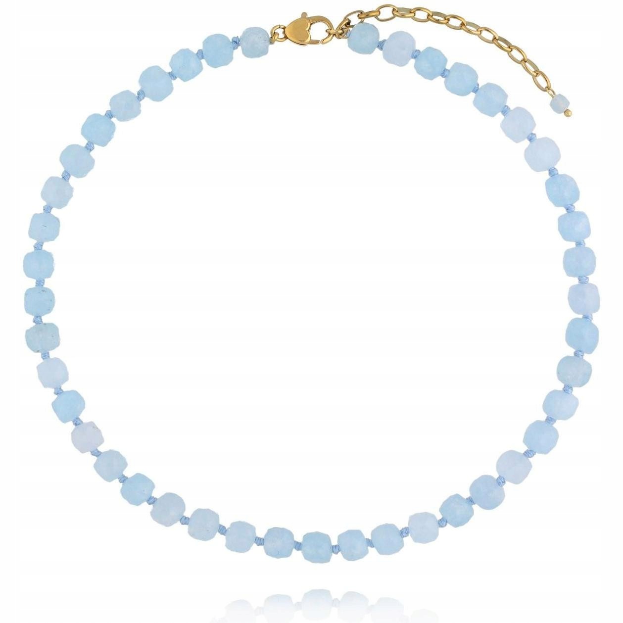 Náhrdelník By Dziubeka modrý jadeit 45 cm