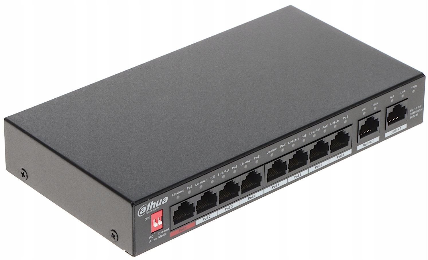 

Switch Poe Dahua PFS3010-8ET-96-V2 8xPoE 2Uplink