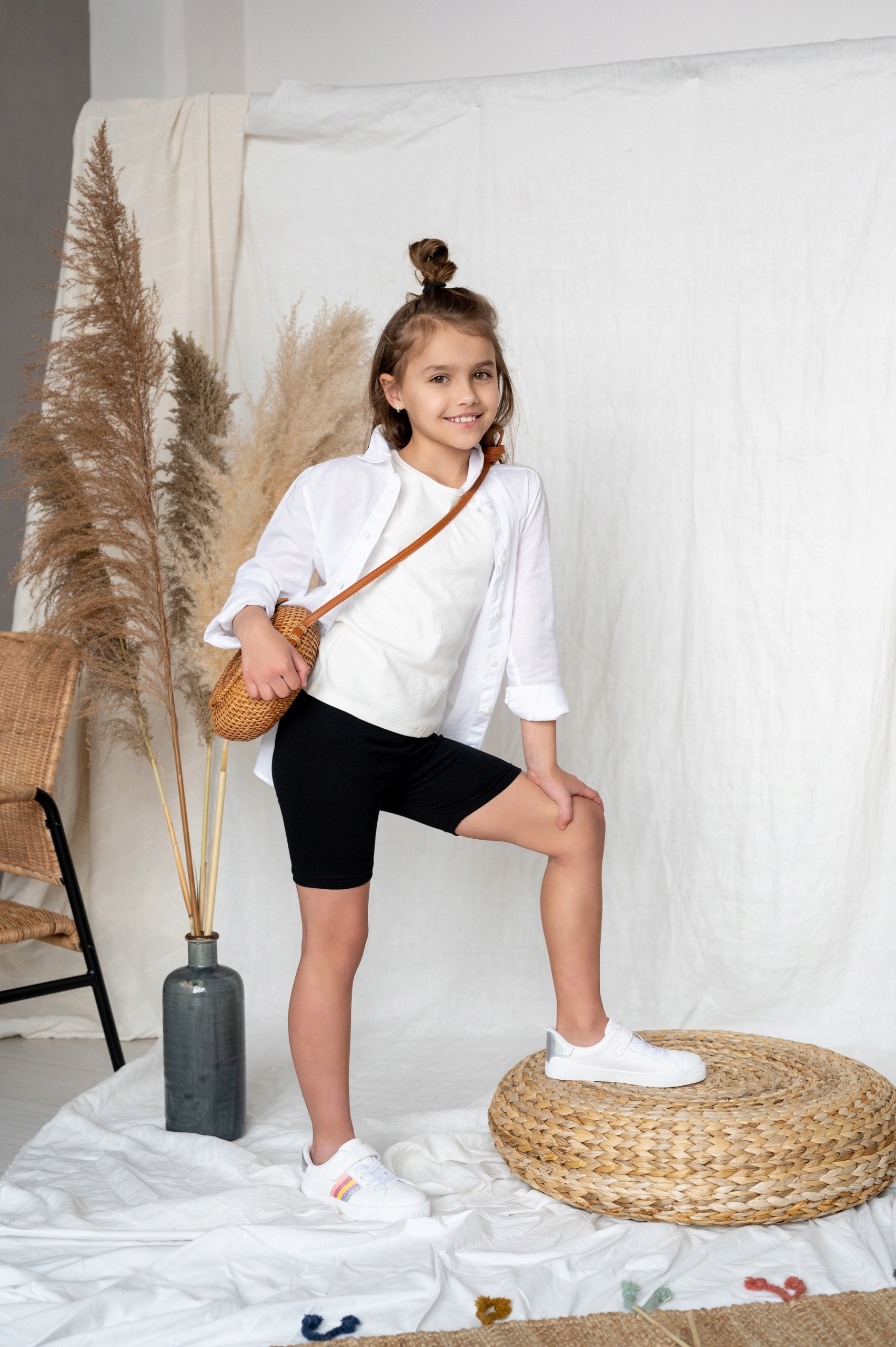 DZIECIĘCE LEGGINSY 1/2 GETRY DZIEWCZĘCE JEANS 158 Marka Inna marka