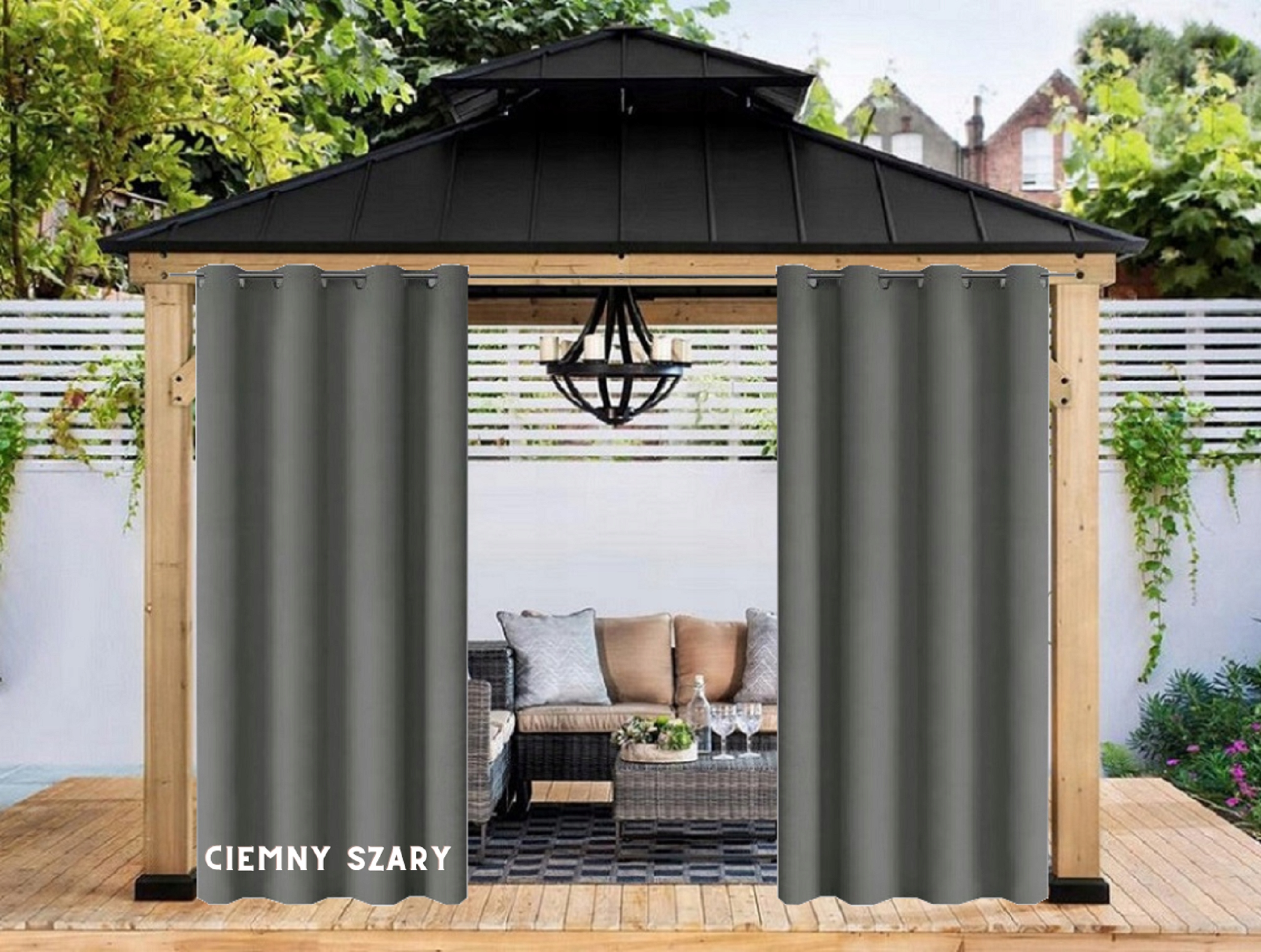 ZASŁONY OGRODOWE 155x220 DO ALTANY TARASU OGRODU ZASŁONA WODOODPORNA Szerokość 155 m