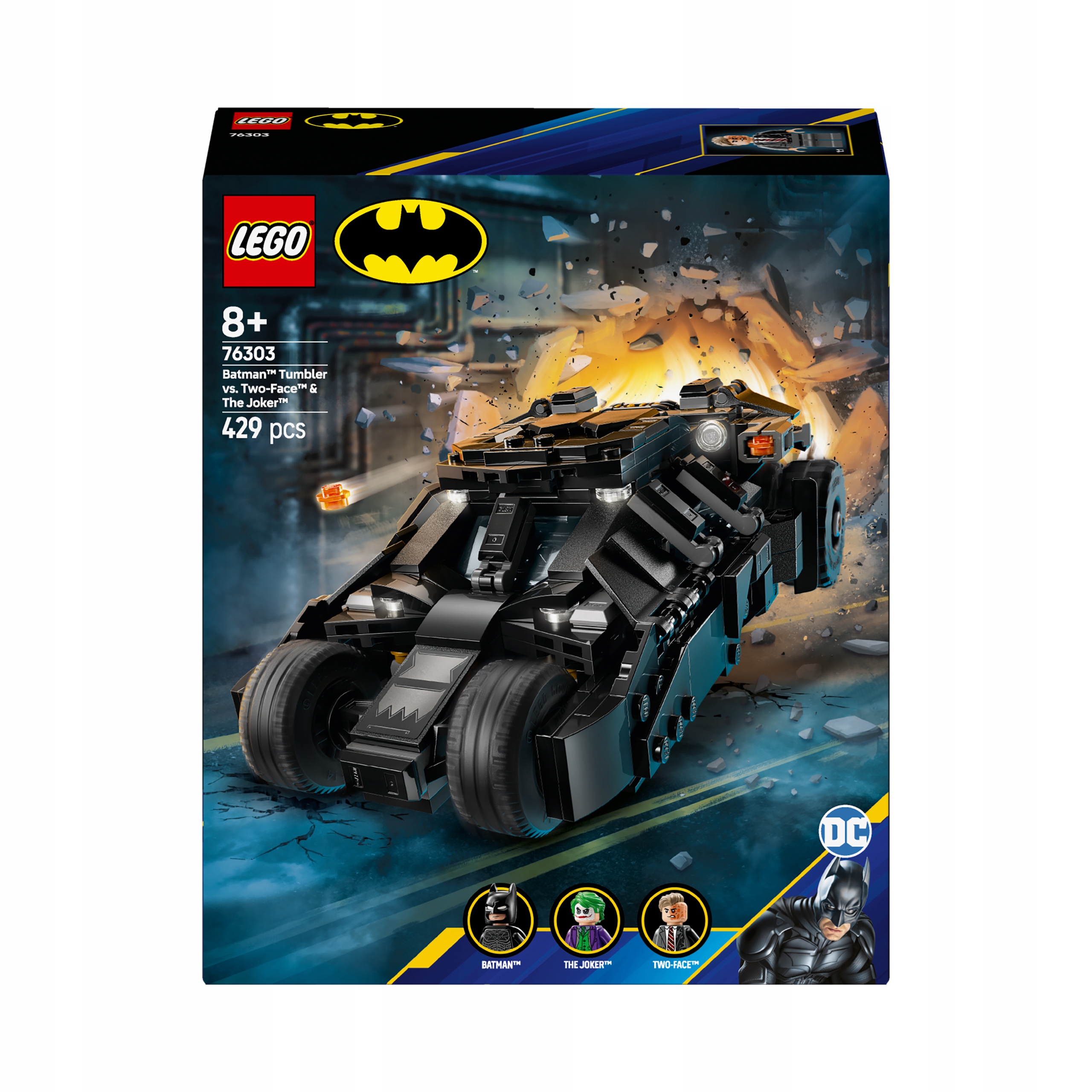 Lego DC Batman: Tumbler Batmana kontra Dwie Twarze i Joker 76303