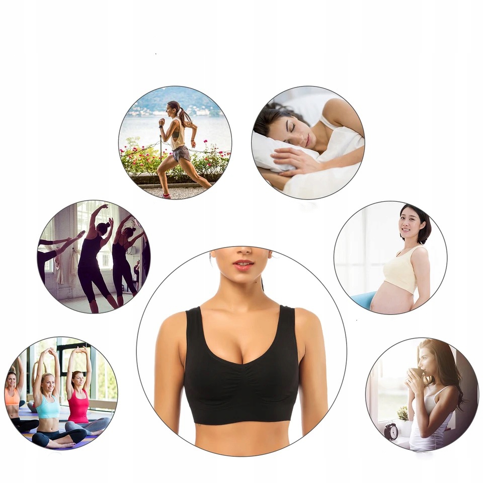 Biustonosz TOP SPORTOWY stanik push up NA SIŁOWNIE M/L FITNESS beżowy Kolor beżowy